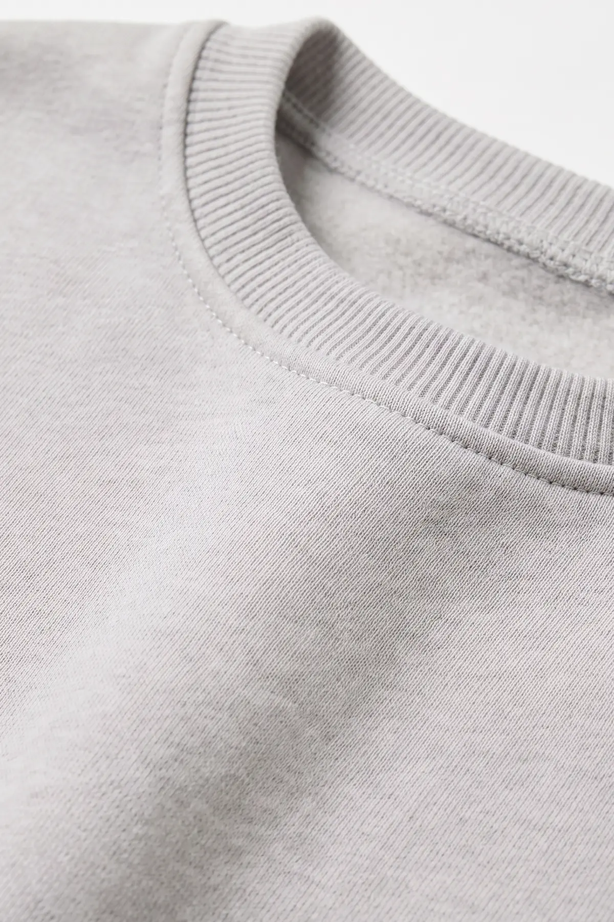 Gri (5-12 Yaş) Baskısız   Düz 3 İp Şardonlu Erkek Çocuk Sweatshirt 483589