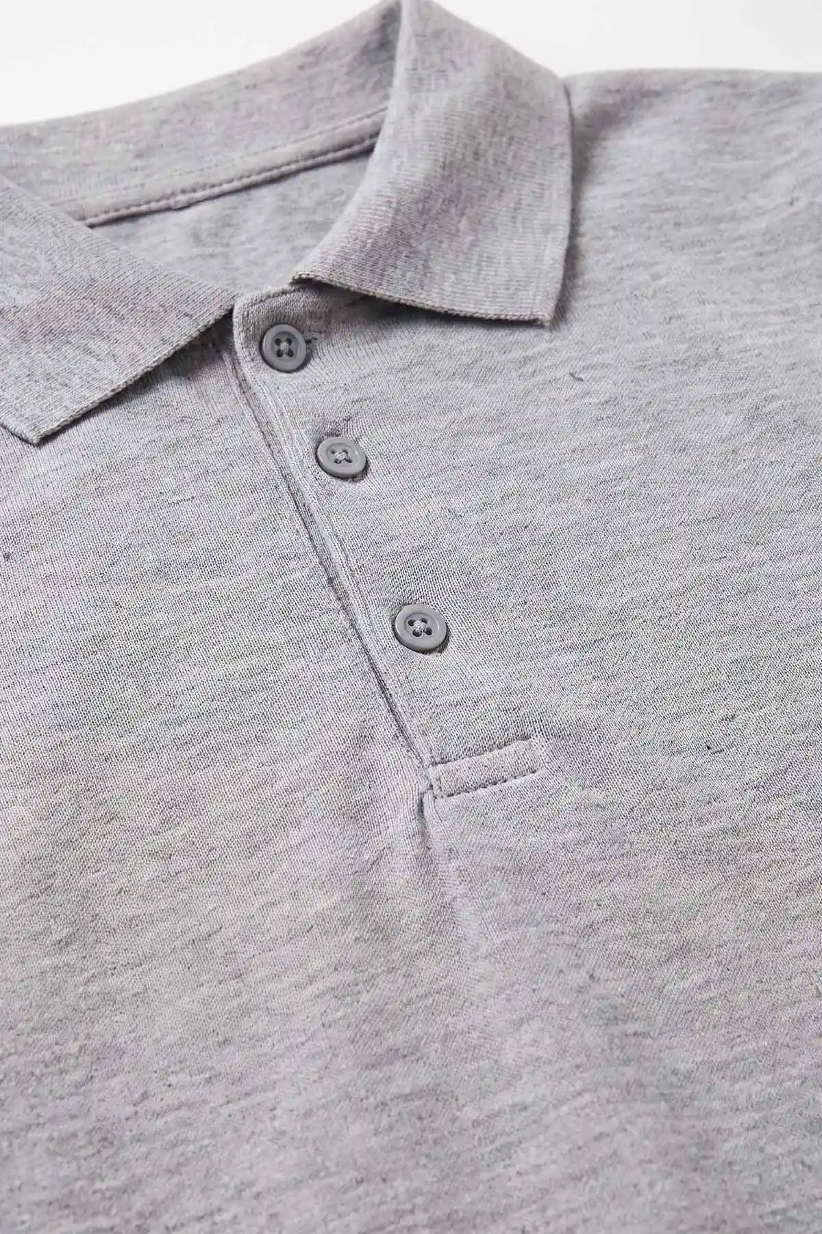 Gri (5-13 Yaş) Uzun Kol Polo Yaka Unisex Çocuk Okul Sweatshirt 493730