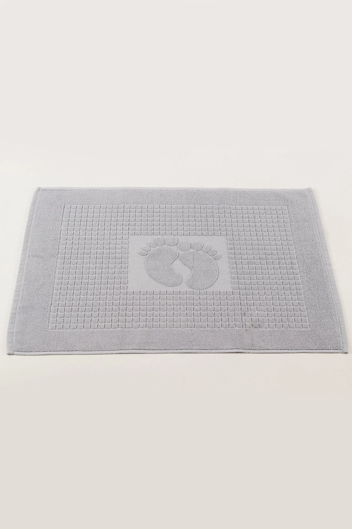 Gri 50x70 Cm Kareli Banyo Ayak Havlusu 460473