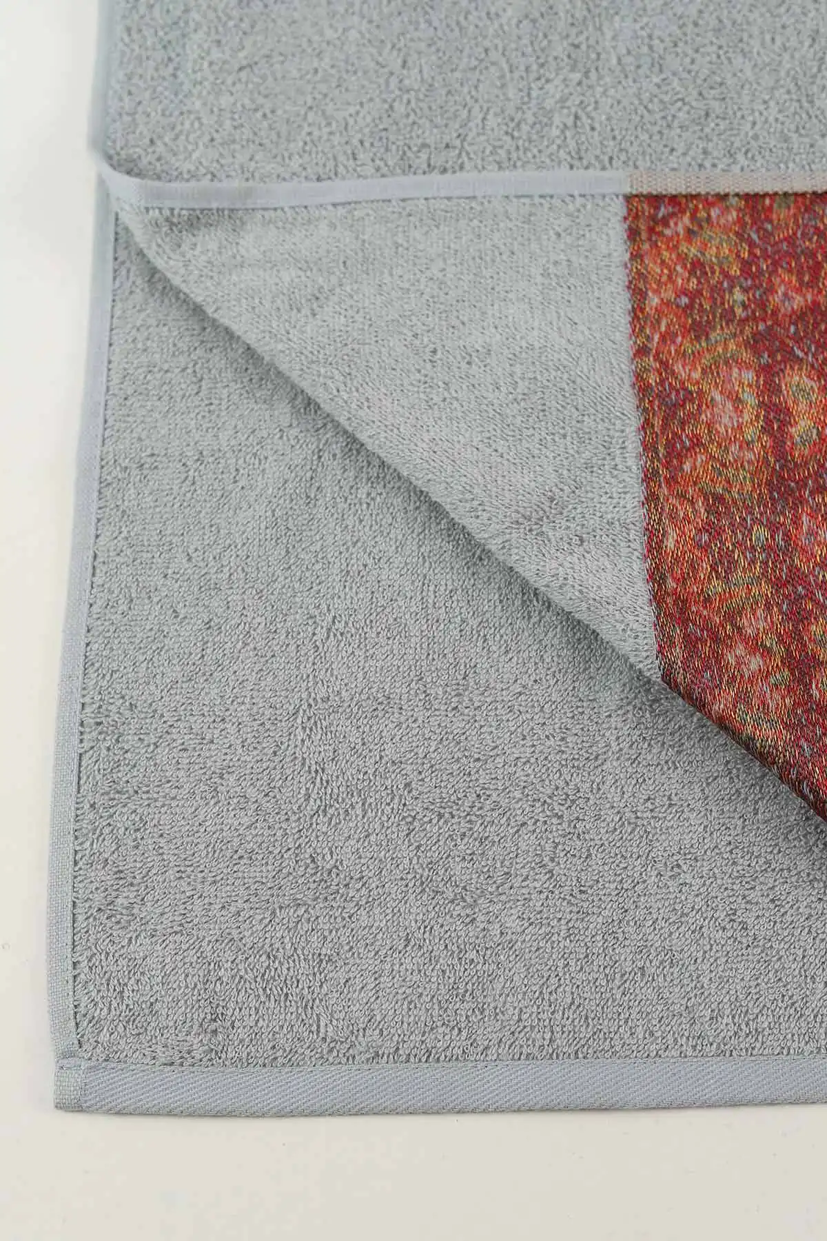 Gri 50x90 Cm Nakışlı Desenli Kilim Havlu 460425