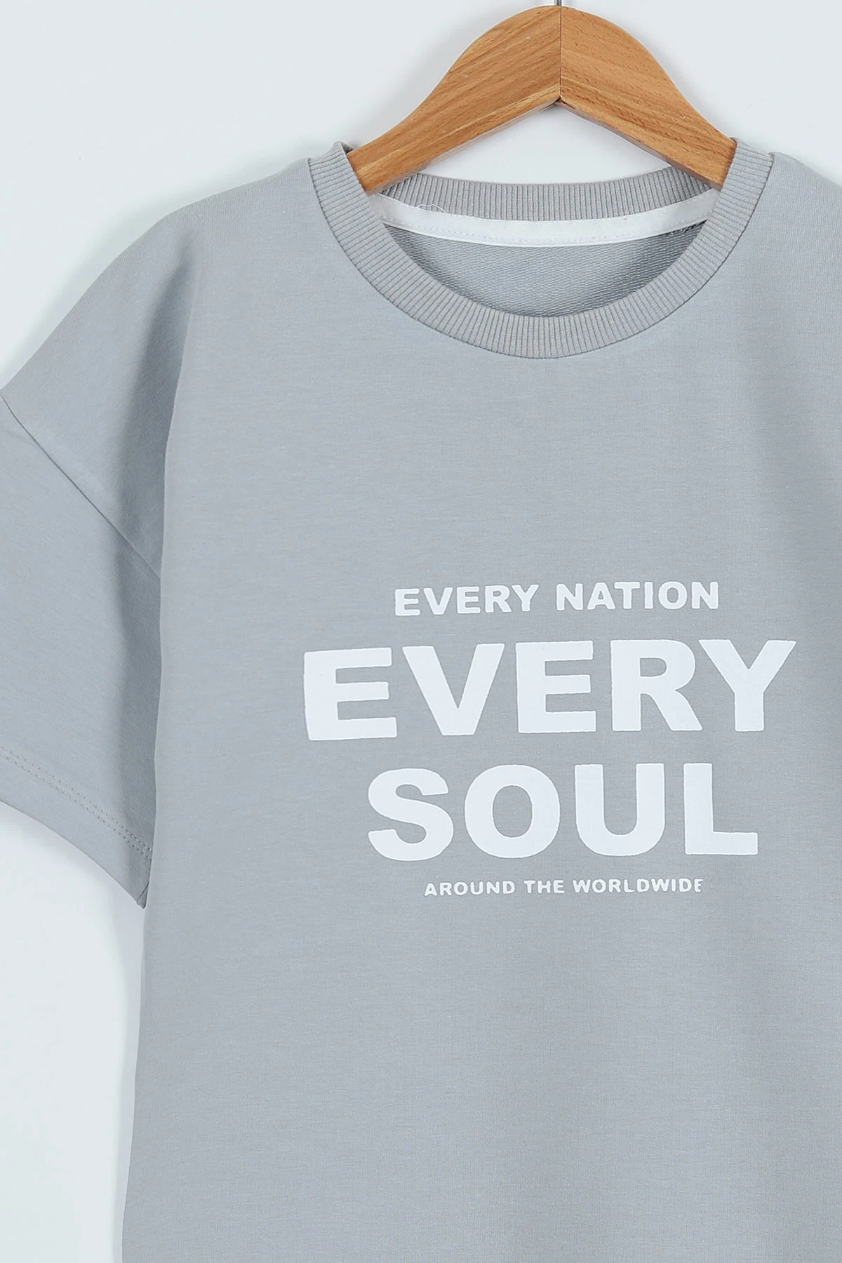 Gri (6-9 Yaş) Every Soul Baskılı Erkek Çocuk Takım 265845