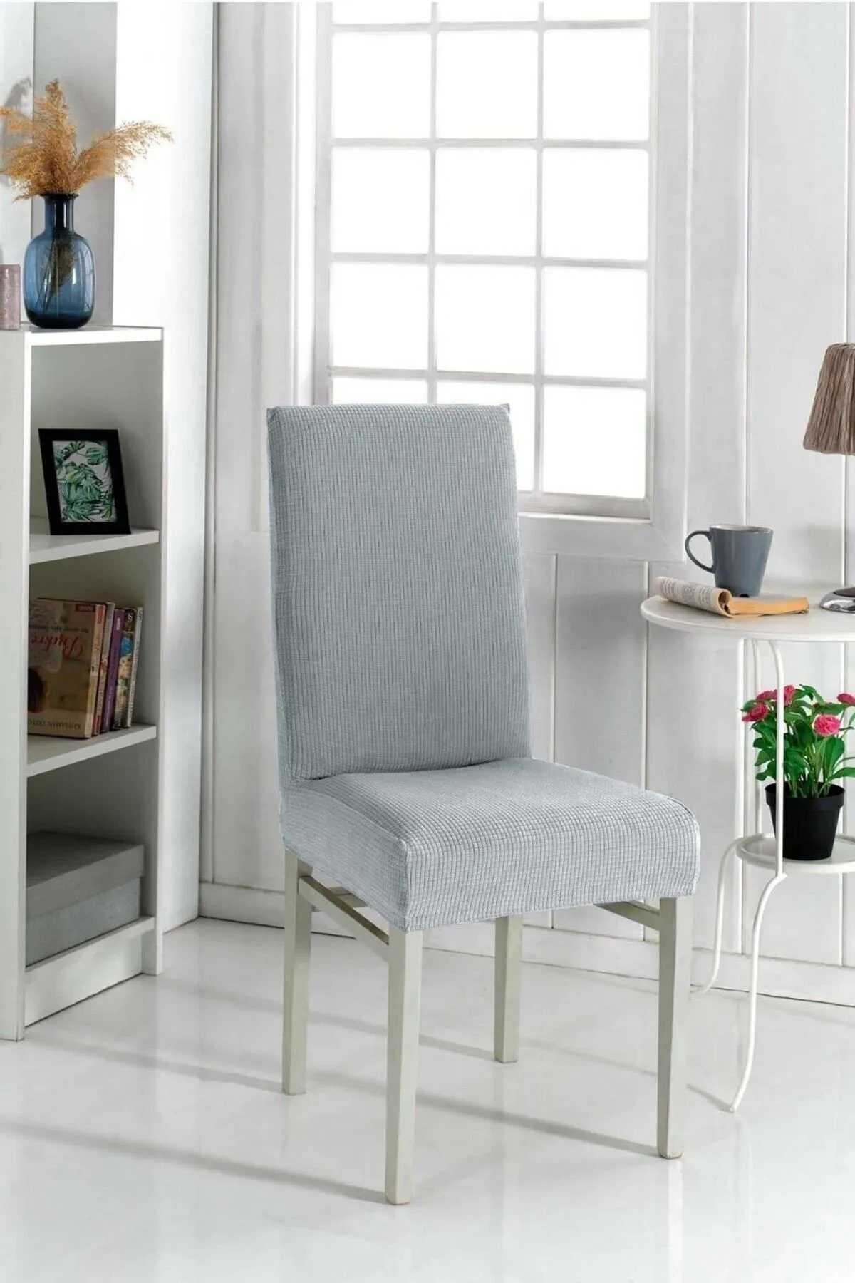Gri 6'lı Bambu Sandalye Kılıfı 278394