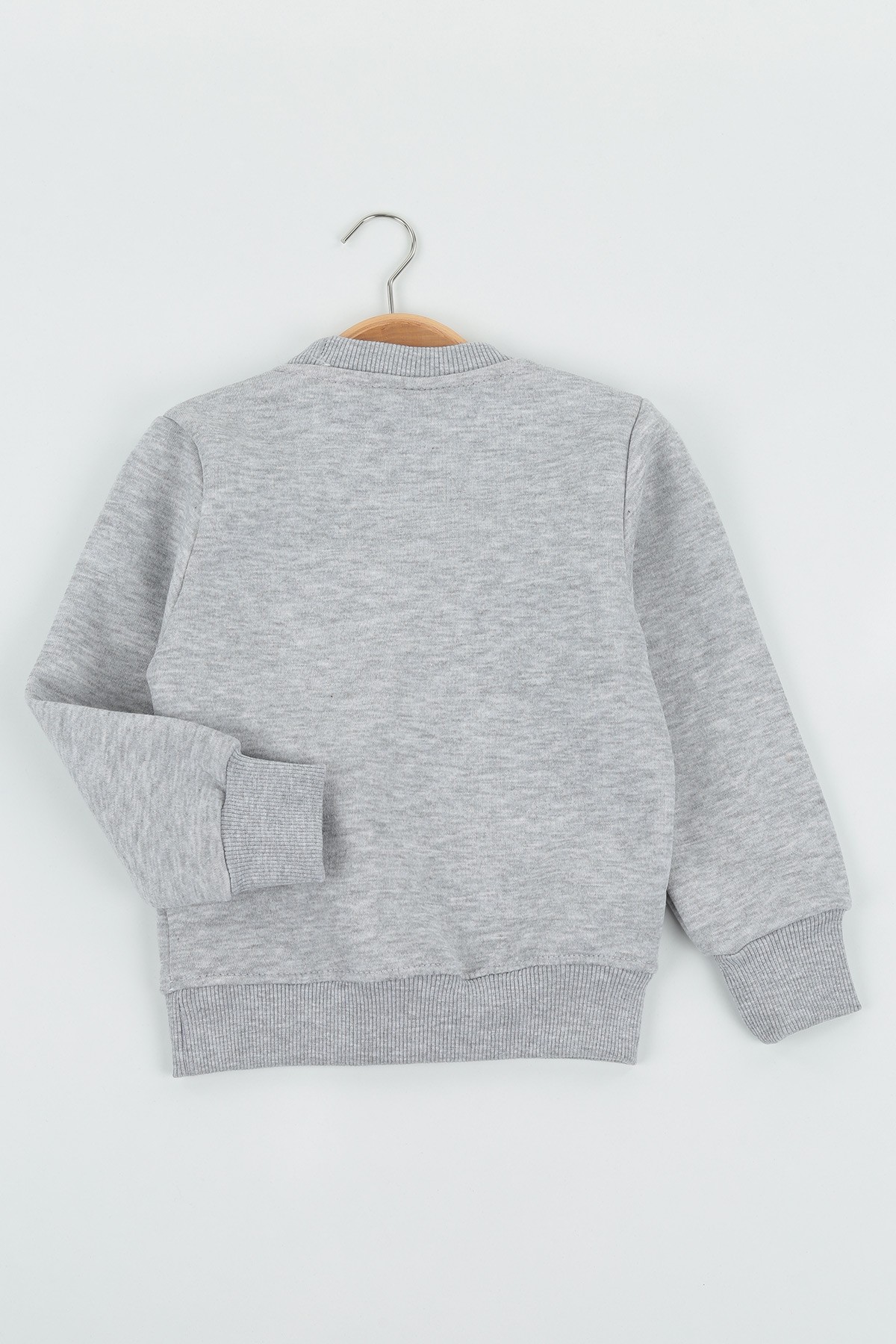 Gri (8-12 Yaş) Lvors Baskılı Üç İp Şardonlu Erkek Çocuk Sweat Polar 135192