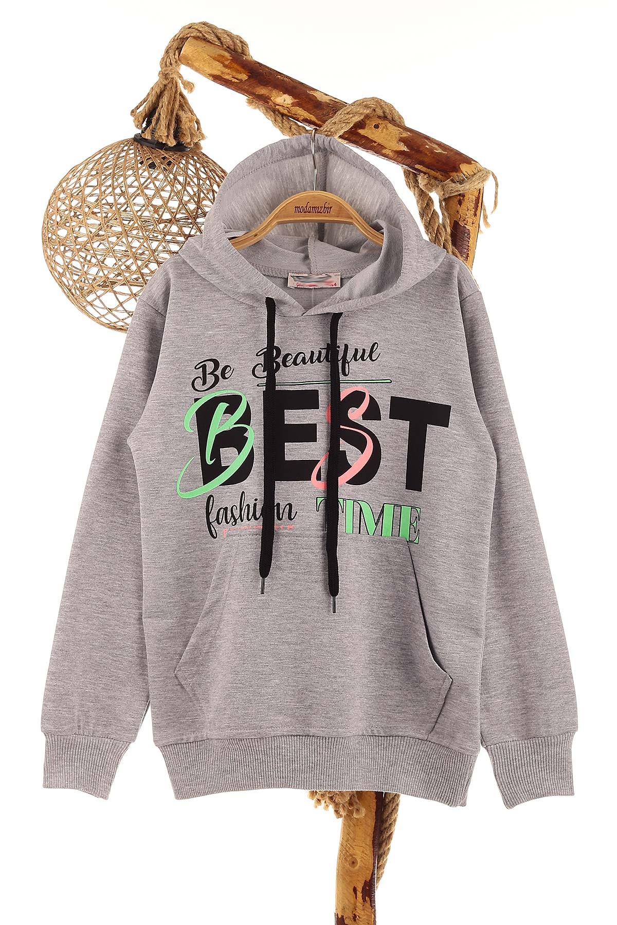 Gri (9-12 Yaş) Best Kız Çocuk Sweat 152796
