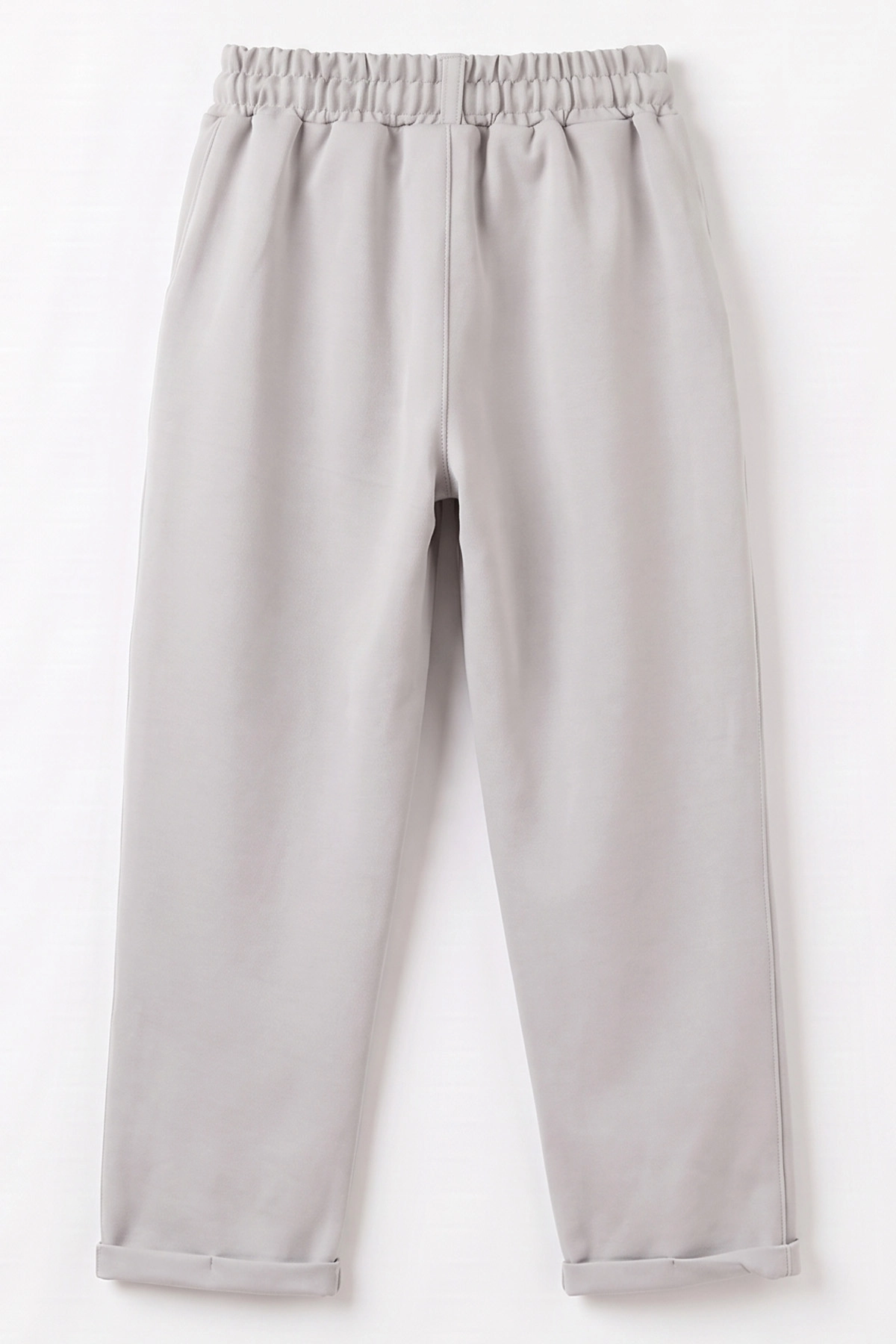 Gri (9-16 Yaş) Duble Paça Jakarlı Erkek Jogger Pantolon 492990