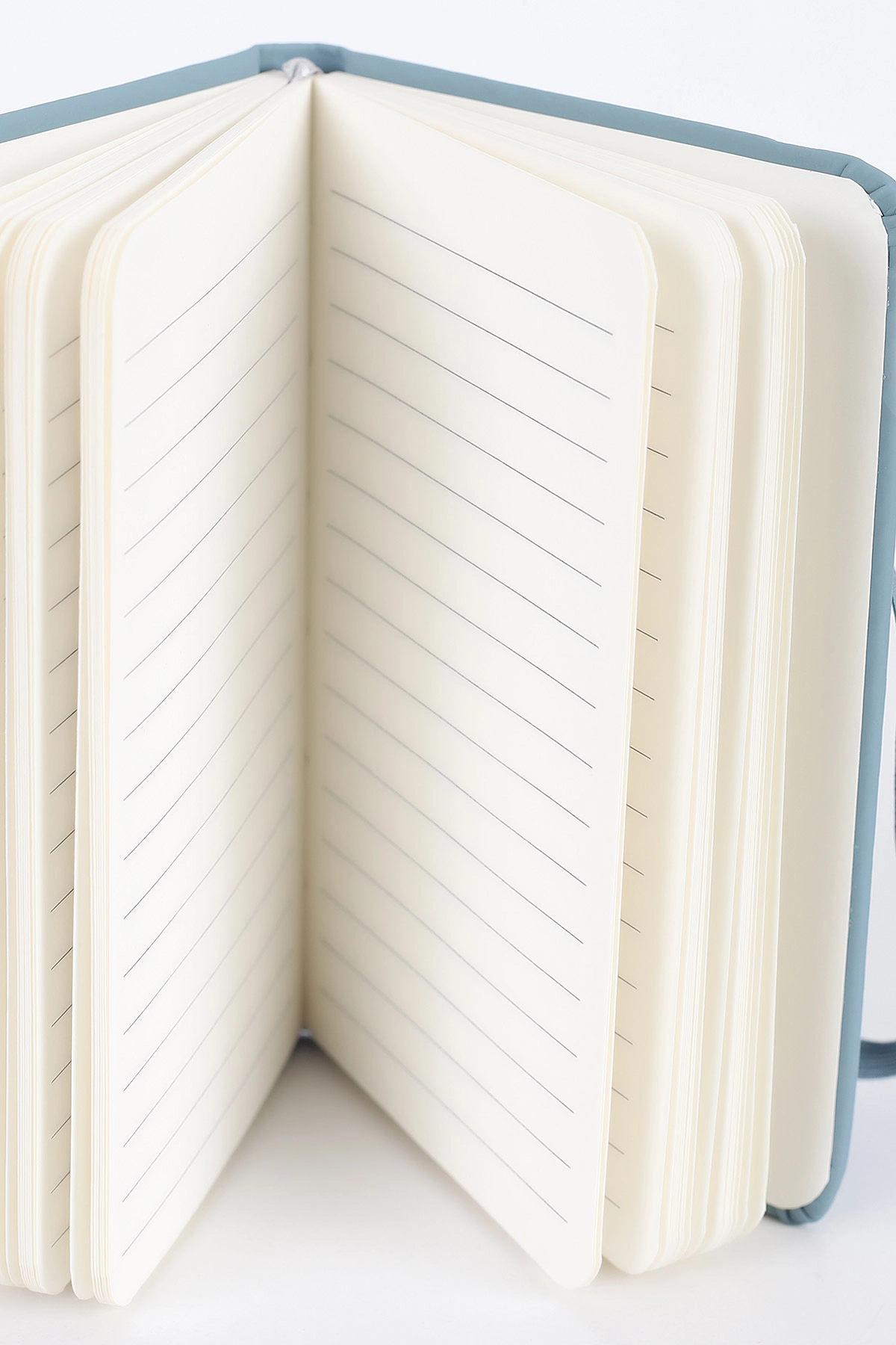 Gri 9x14 Cm Desenli Lastikli Bloknot Defter-Notebook 392566