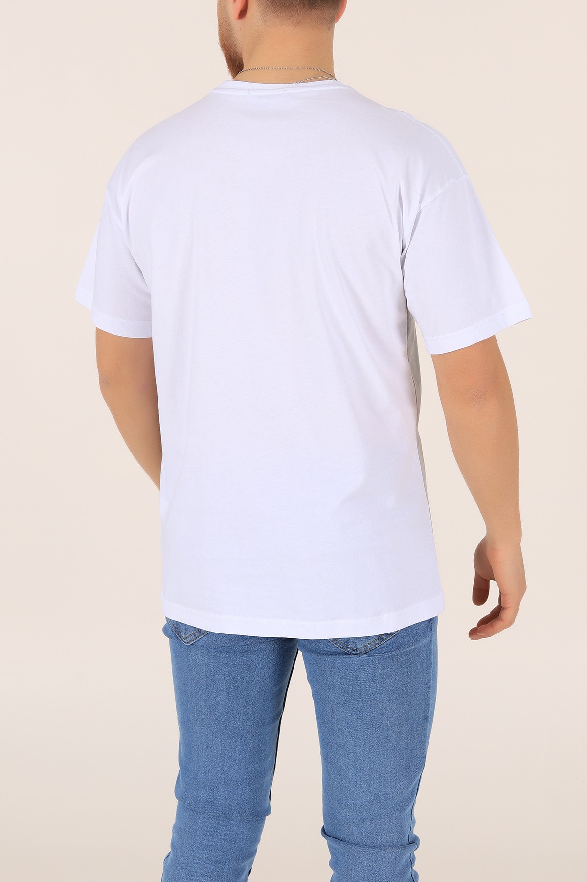 Gri A Counsel Of Perfectıon Baskılı Oversize Erkek Tişört 169685