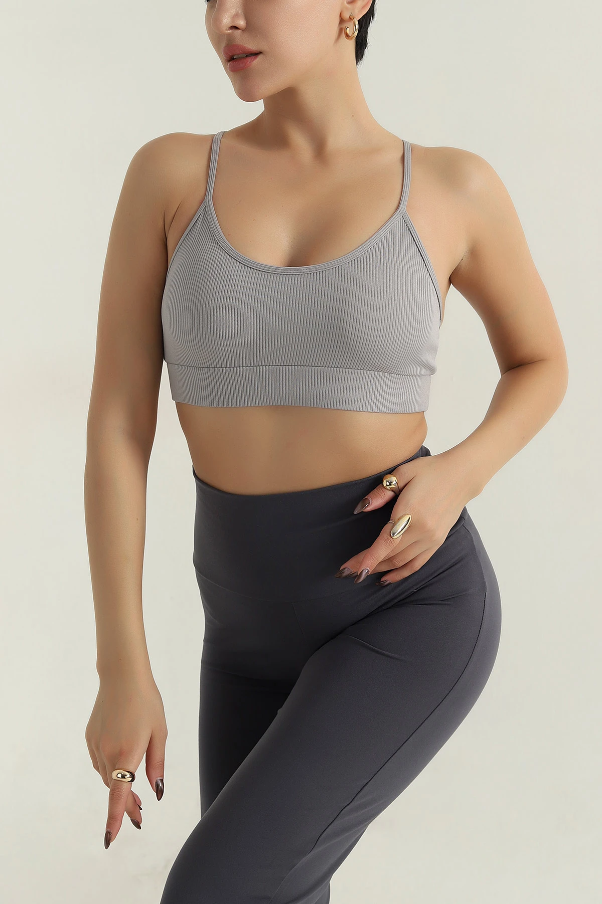 Gri Askılı Destekli Kadın Büstiyer 411406