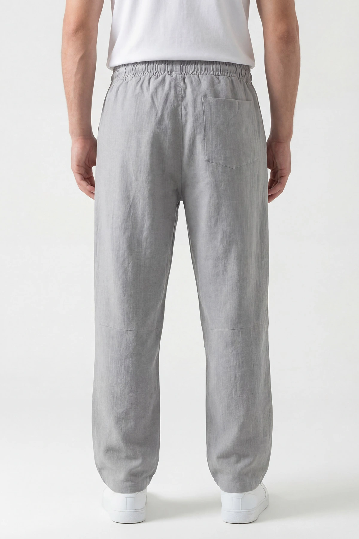 Gri Baggy Belden Bağlamalı Erkek Pantolon 445658