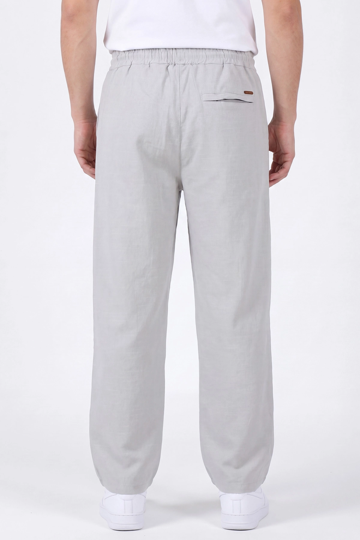 Gri Baggy Belden Bağlamalı Erkek Pantolon 457271