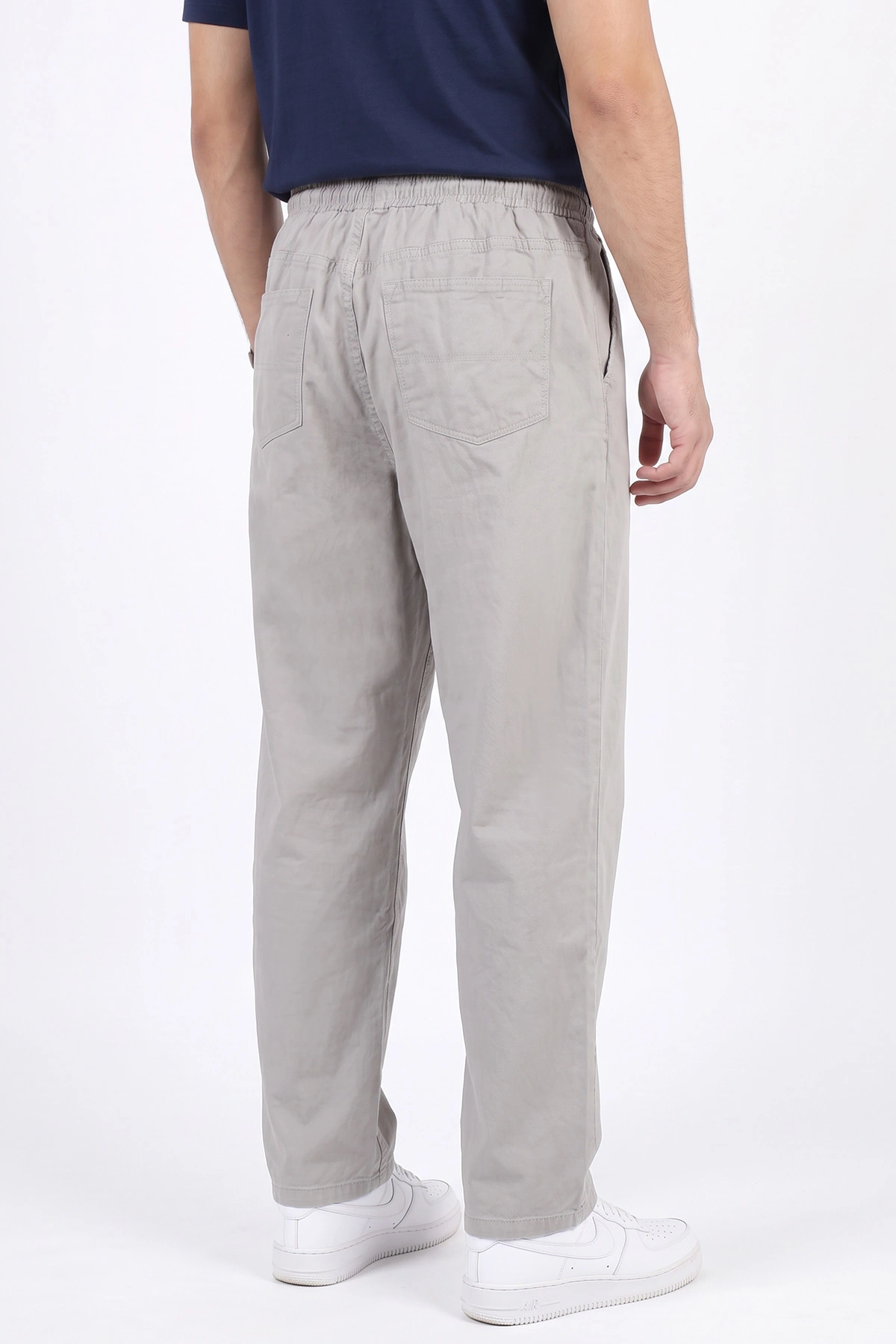 Gri Baggy Belden Bağlamalı Erkek Pantolon 491808