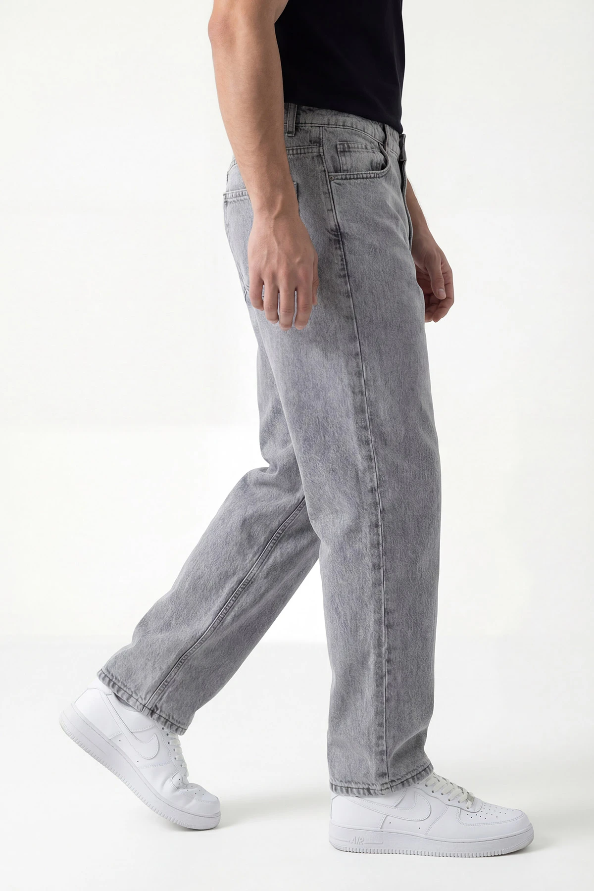 Gri Baggy Erkek Kot Pantolon 433664
