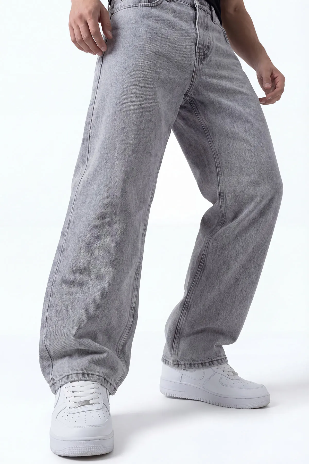 Gri Baggy Erkek Kot Pantolon 433664