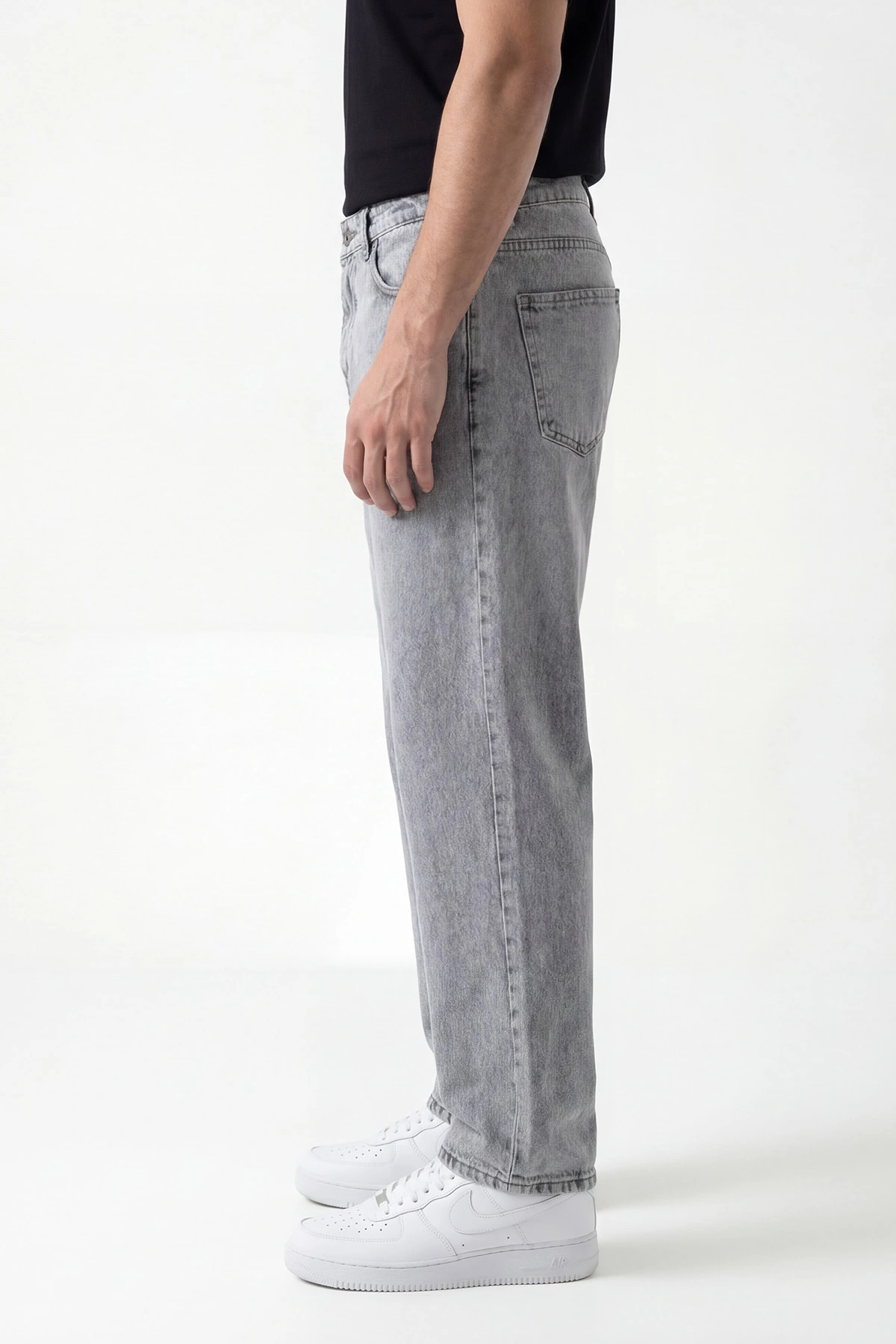 Gri Baggy Erkek Kot Pantolon 433664