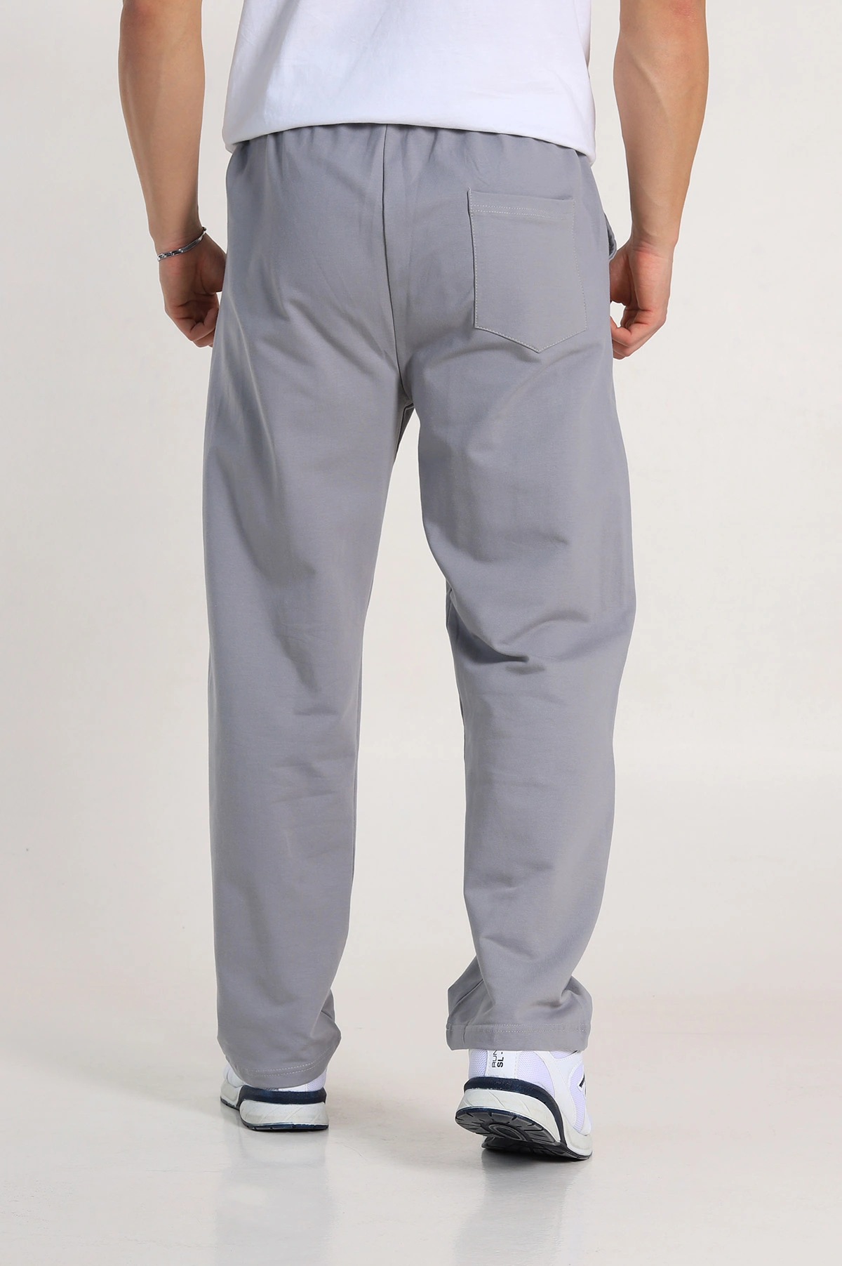 Gri Baggy İki İp Belden Bağlamalı Erkek Eşofman Altı 338287