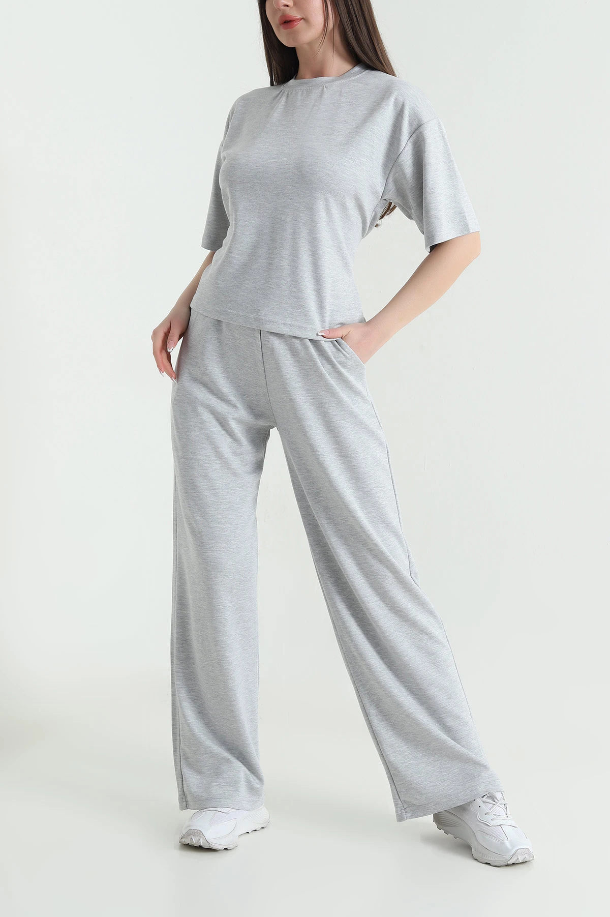 Gri Bağlamalı Oysho Kadın İkili Takım 453074