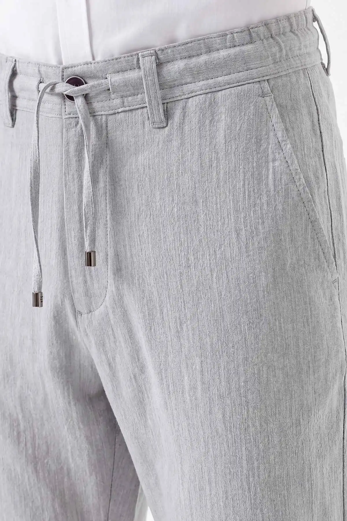 Gri Belden Bağlamalı Erkek Pantolon 462580