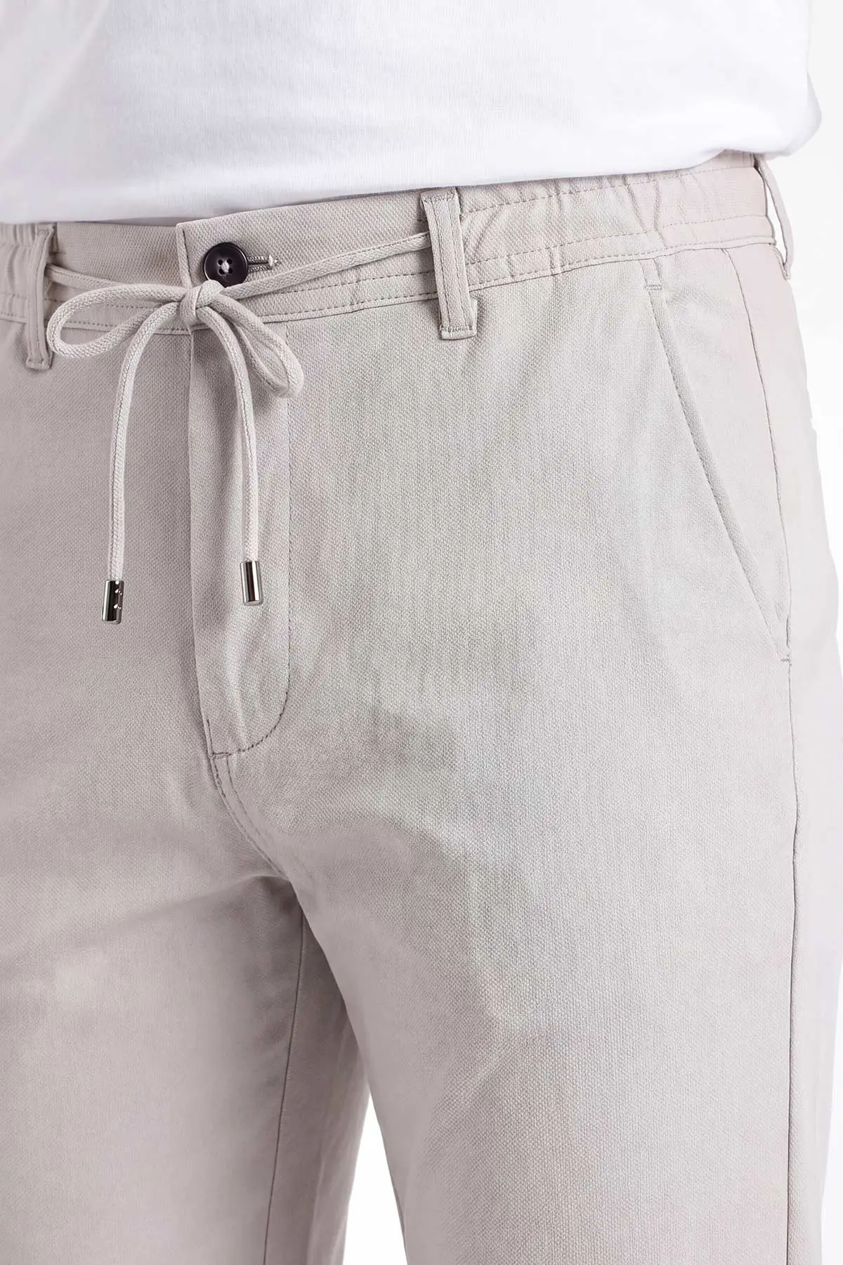 Gri Belden Bağlamalı Erkek Pantolon 462584