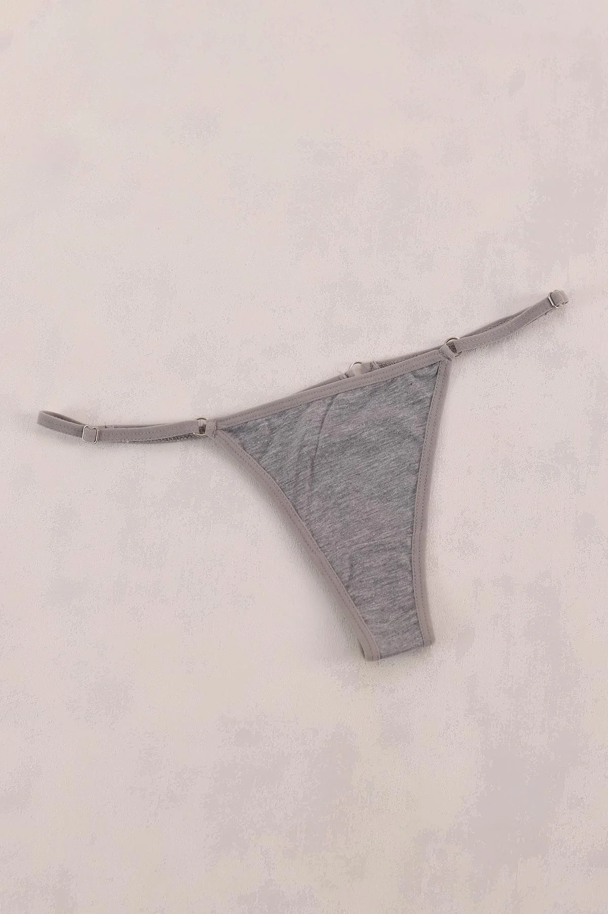 Gri Beli Ayarlanabilir Kadın Tanga Külot 415960