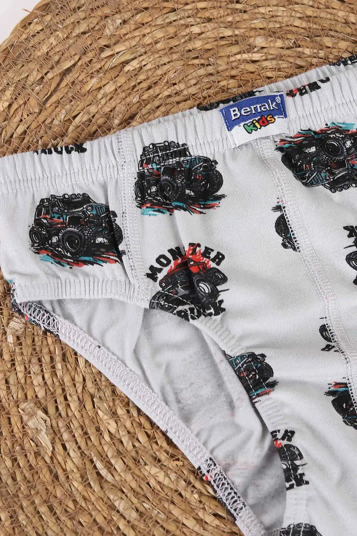 Gri Berrak ( 3-8 Yaş ) Baskılı Erkek Çocuk Boxer 460742