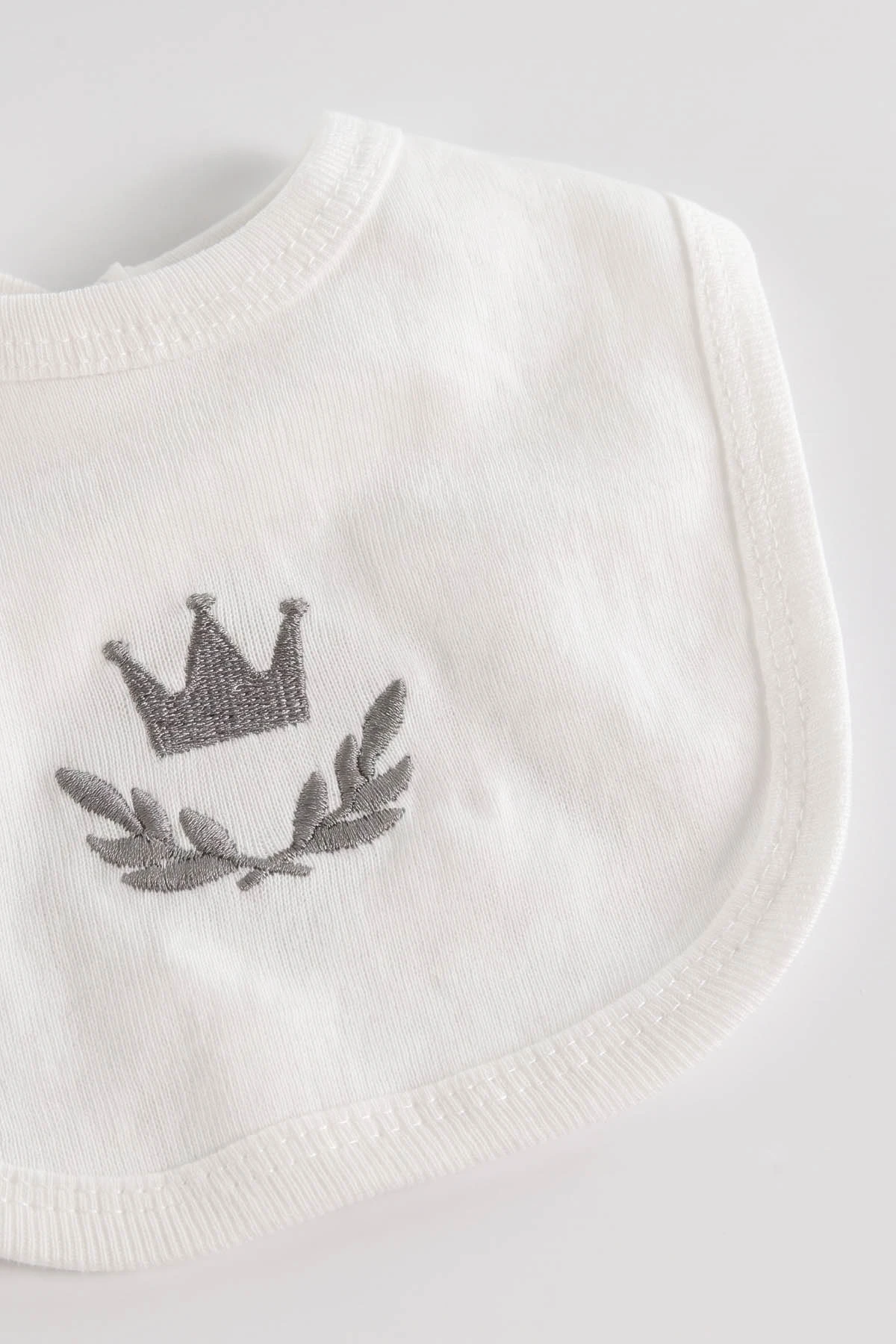 Gri Beyaz(0-3 Ay)Little Prince Nakışlı Tulum, Battaniye ve 7'li Hastane Çıkış Seti 476848