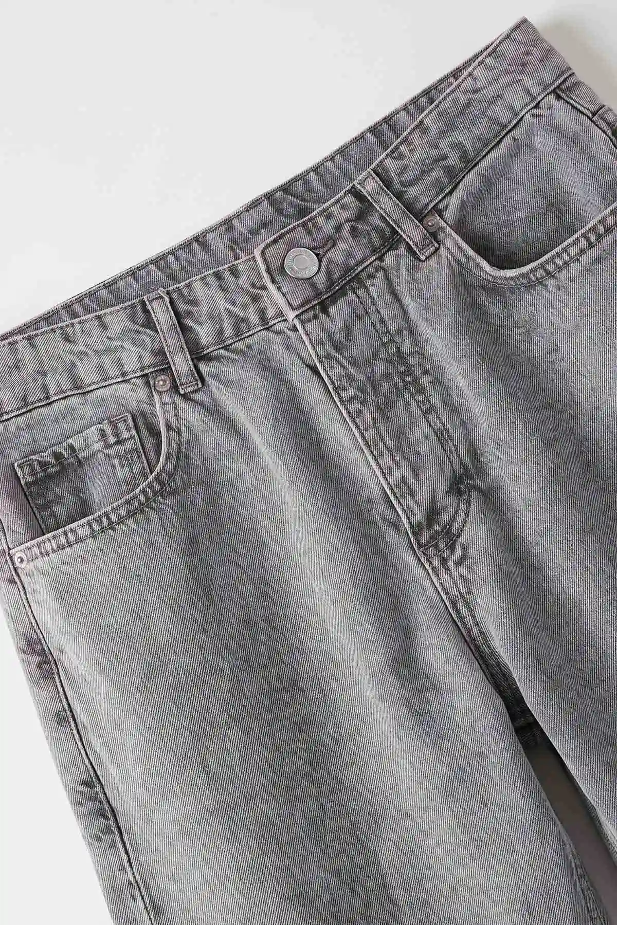 Gri Boyfirend Yeni Sezon Cep Detaylı Erkek Kot Pantolon 497198
