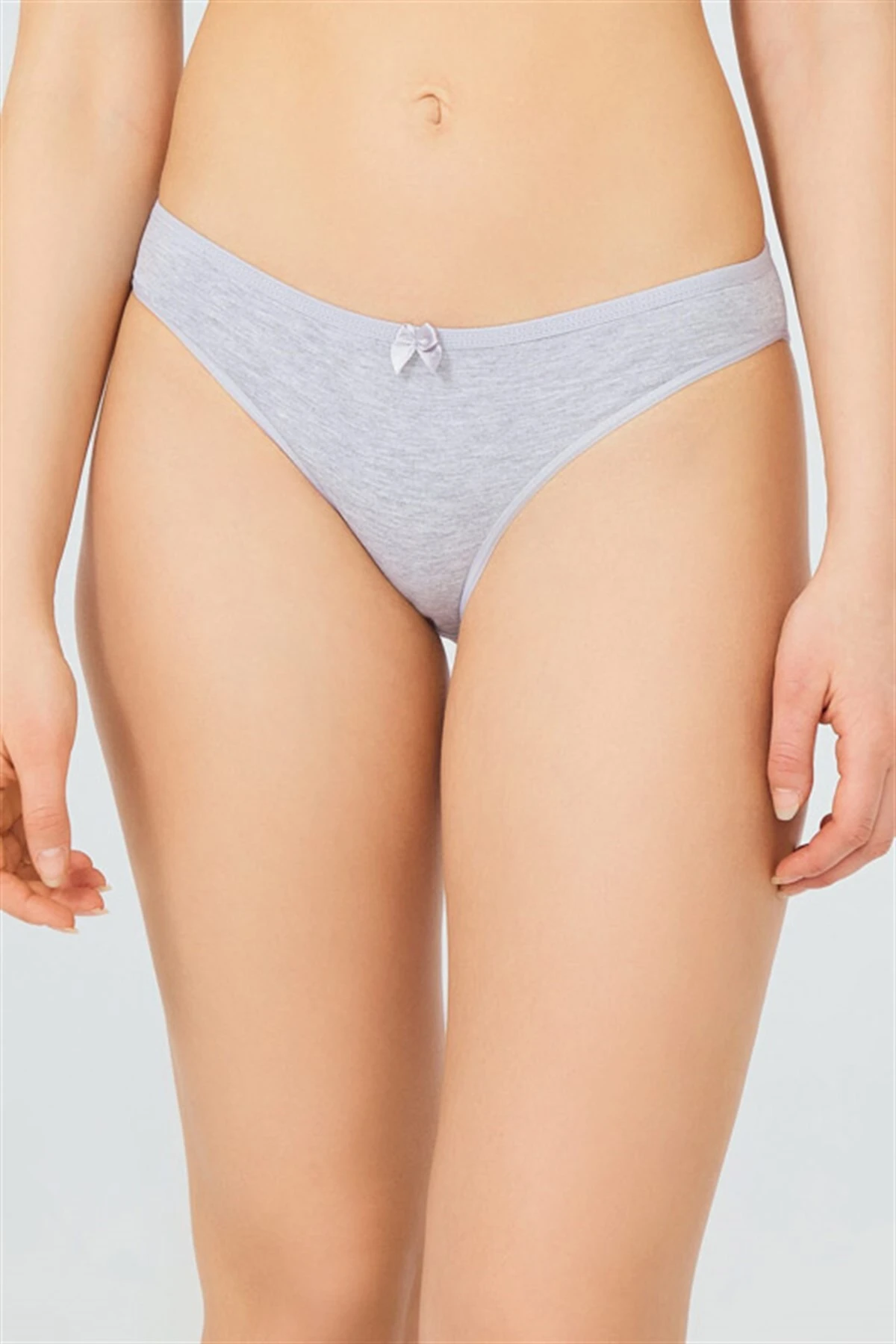 Gri CH0849 Basic Pamuklu Kadın Bikini Külot 237118