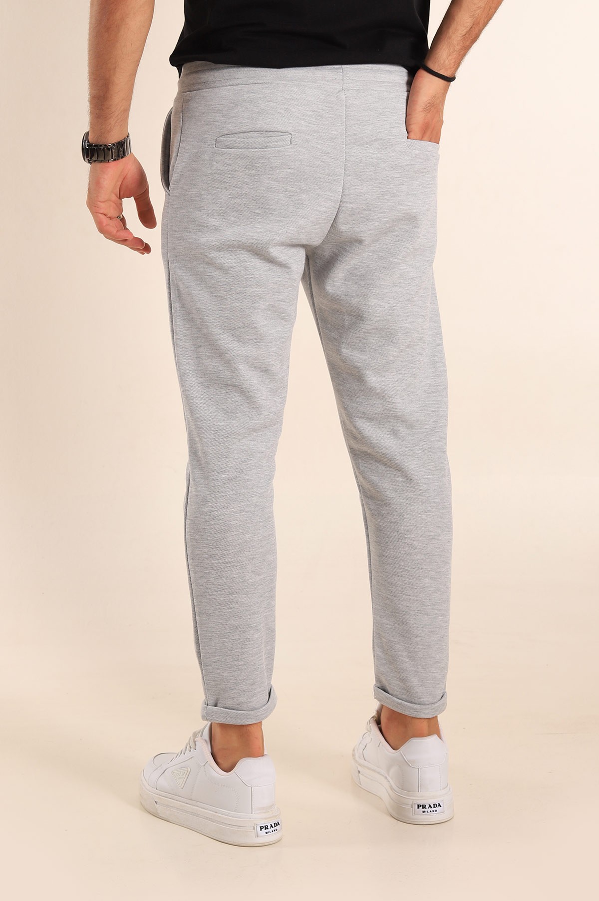 Gri Duble Paça Jogger Eşofman Altı 201367