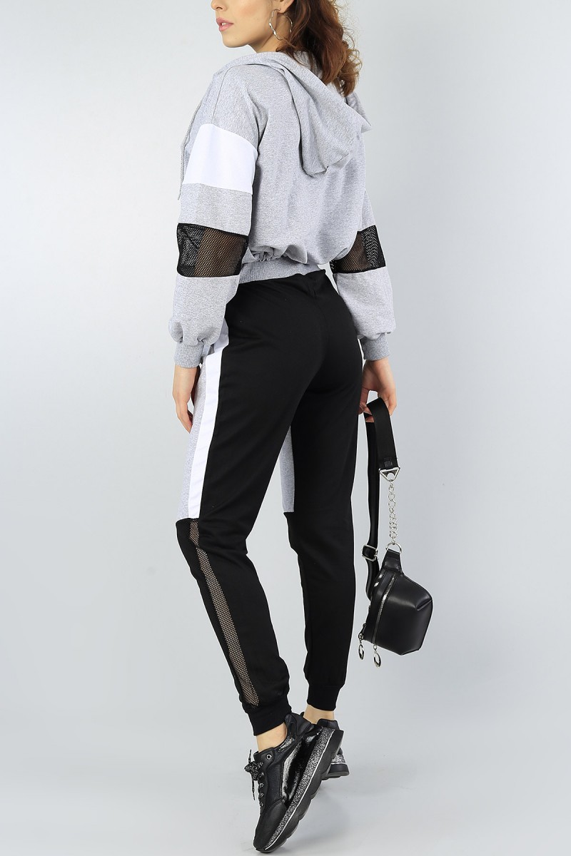 Gri File Detay Bayan İkili Takım 52083