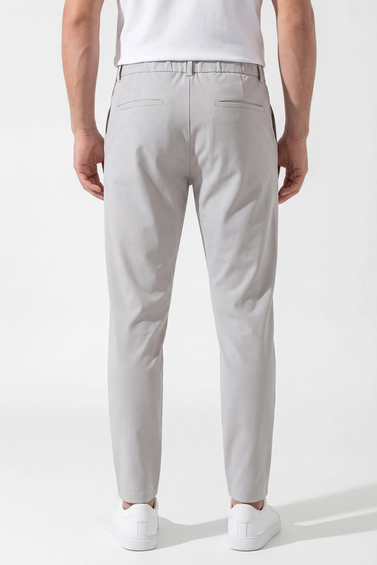 Gri Havuç Kesim Paraşüt Kumaş Erkek Pantolon 449966