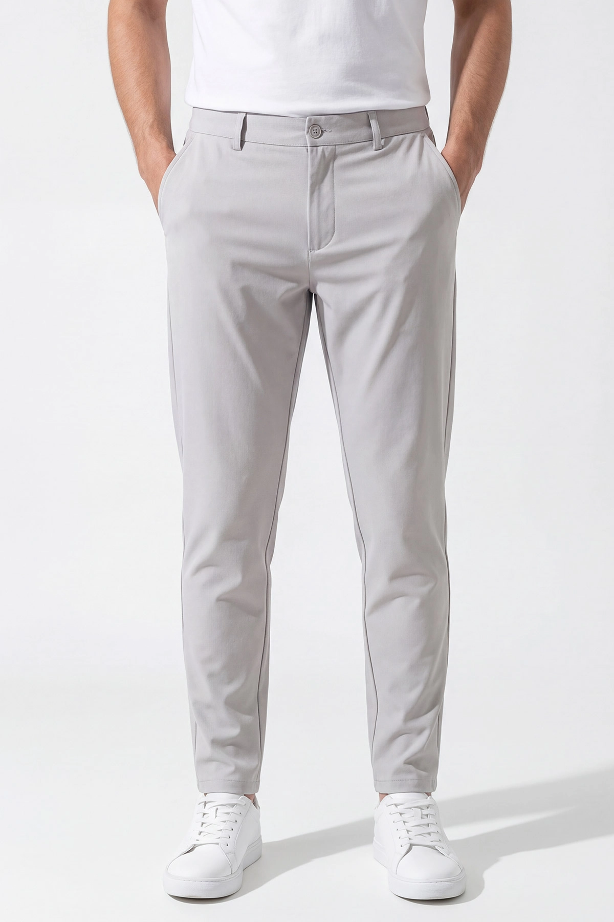 Gri Havuç Kesim Paraşüt Kumaş Erkek Pantolon 449966
