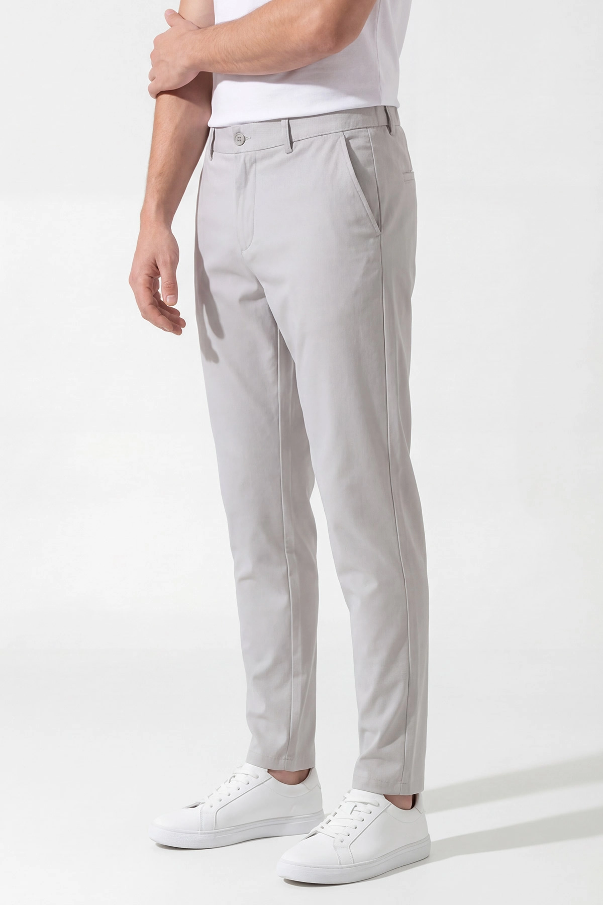 Gri Havuç Kesim Paraşüt Kumaş Erkek Pantolon 449966