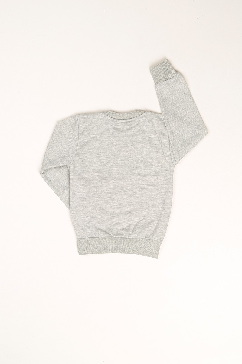 Gri İçi Şardonlu Baskılı Kız Çocuk Sweat 80752