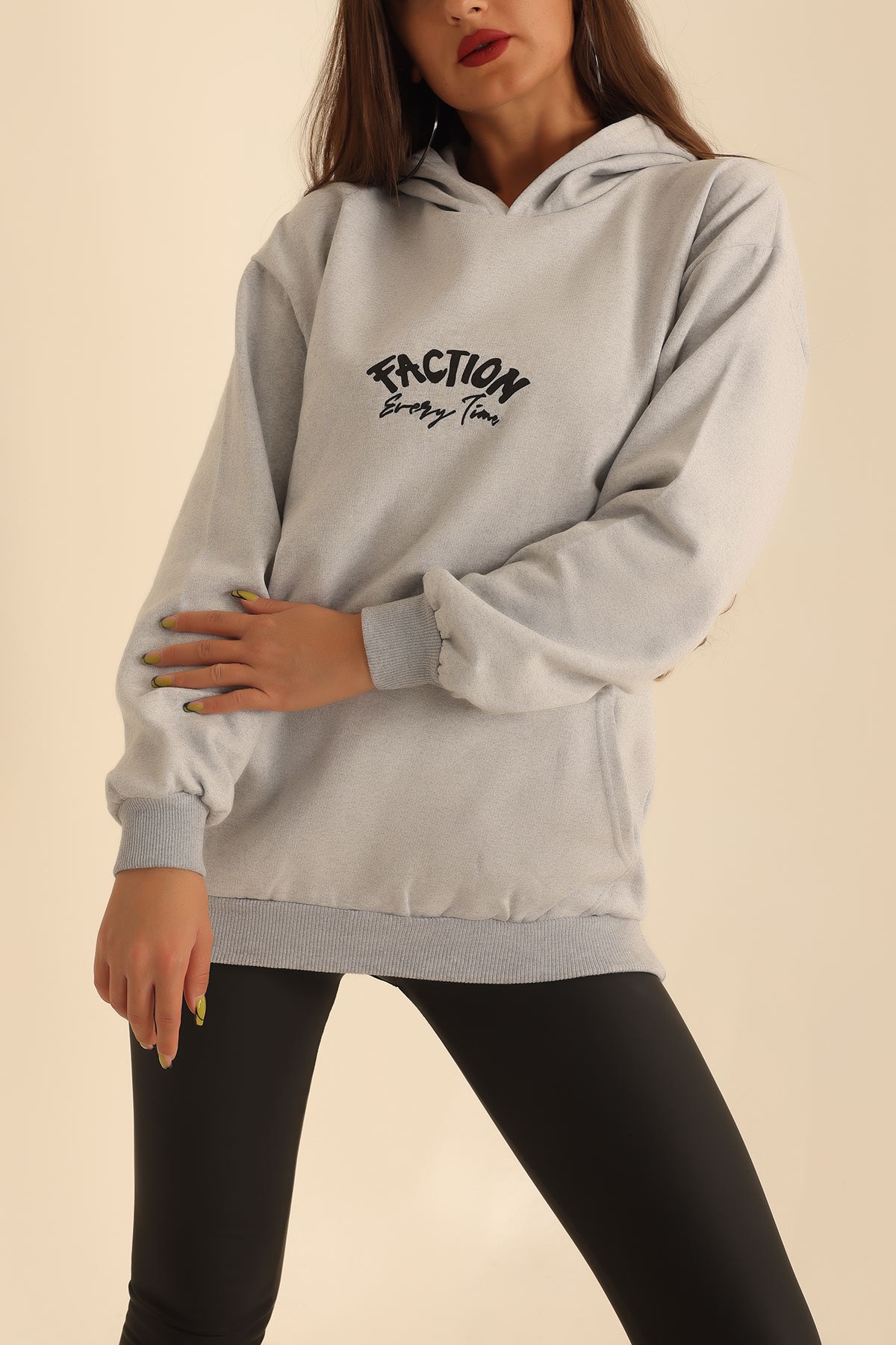 Gri İçi Şardonlu Baskılı Sweat 201692