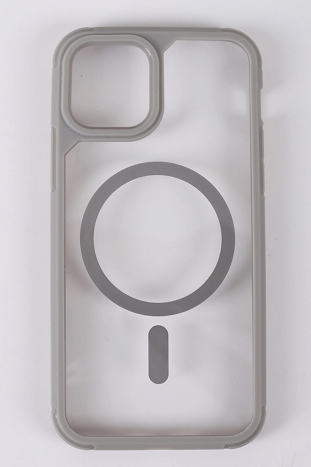 Gri İphone 12 Uyumlu Sky Magsafe Serisi Sert Silikon Telefon Kılıfı 425559