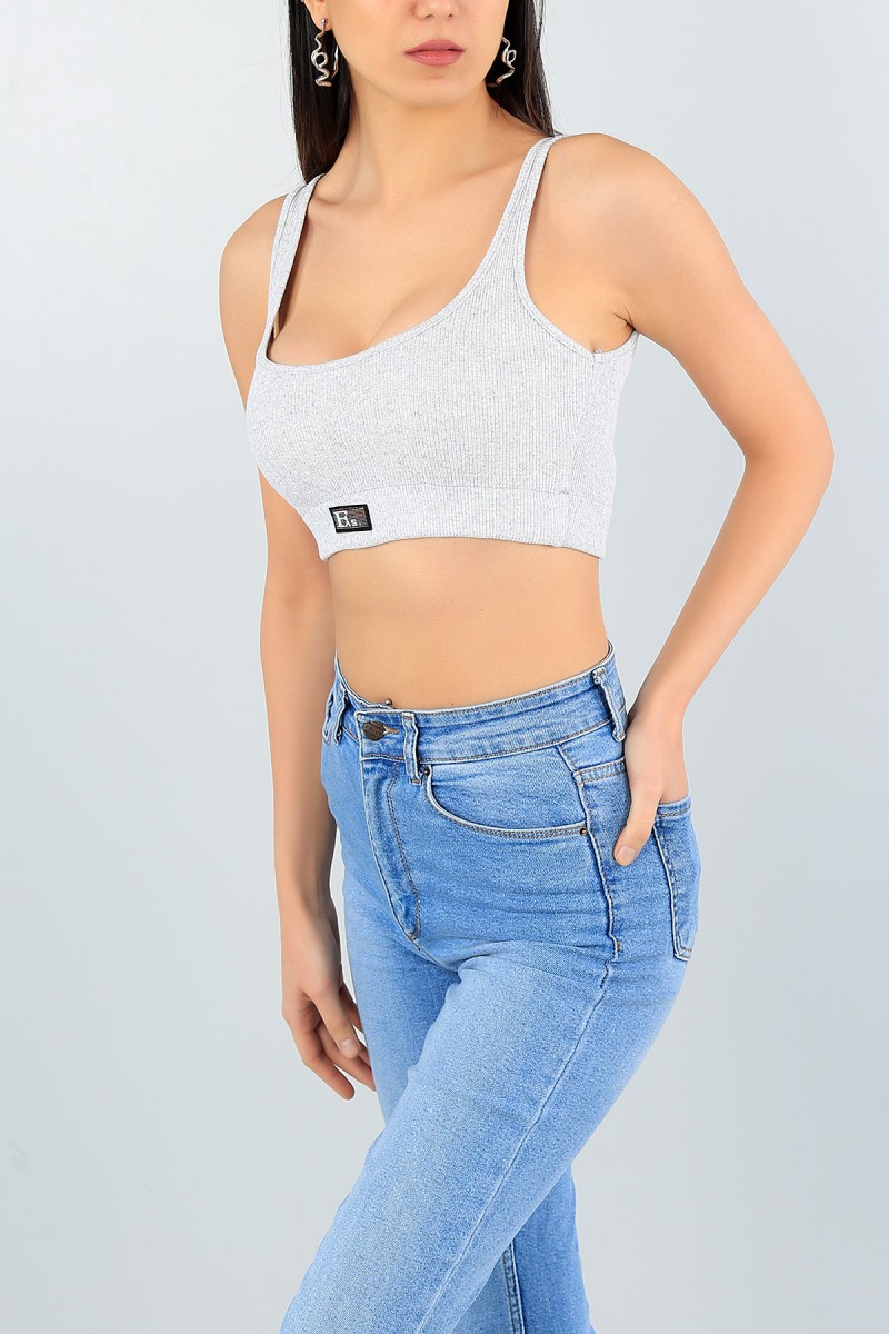 Gri Kolsuz Bayan Fitilli Atlet 58806