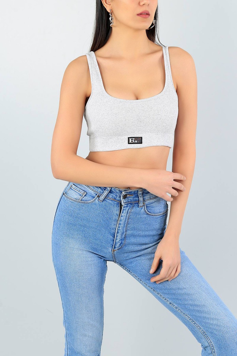 Gri Kolsuz Bayan Fitilli Atlet 58806