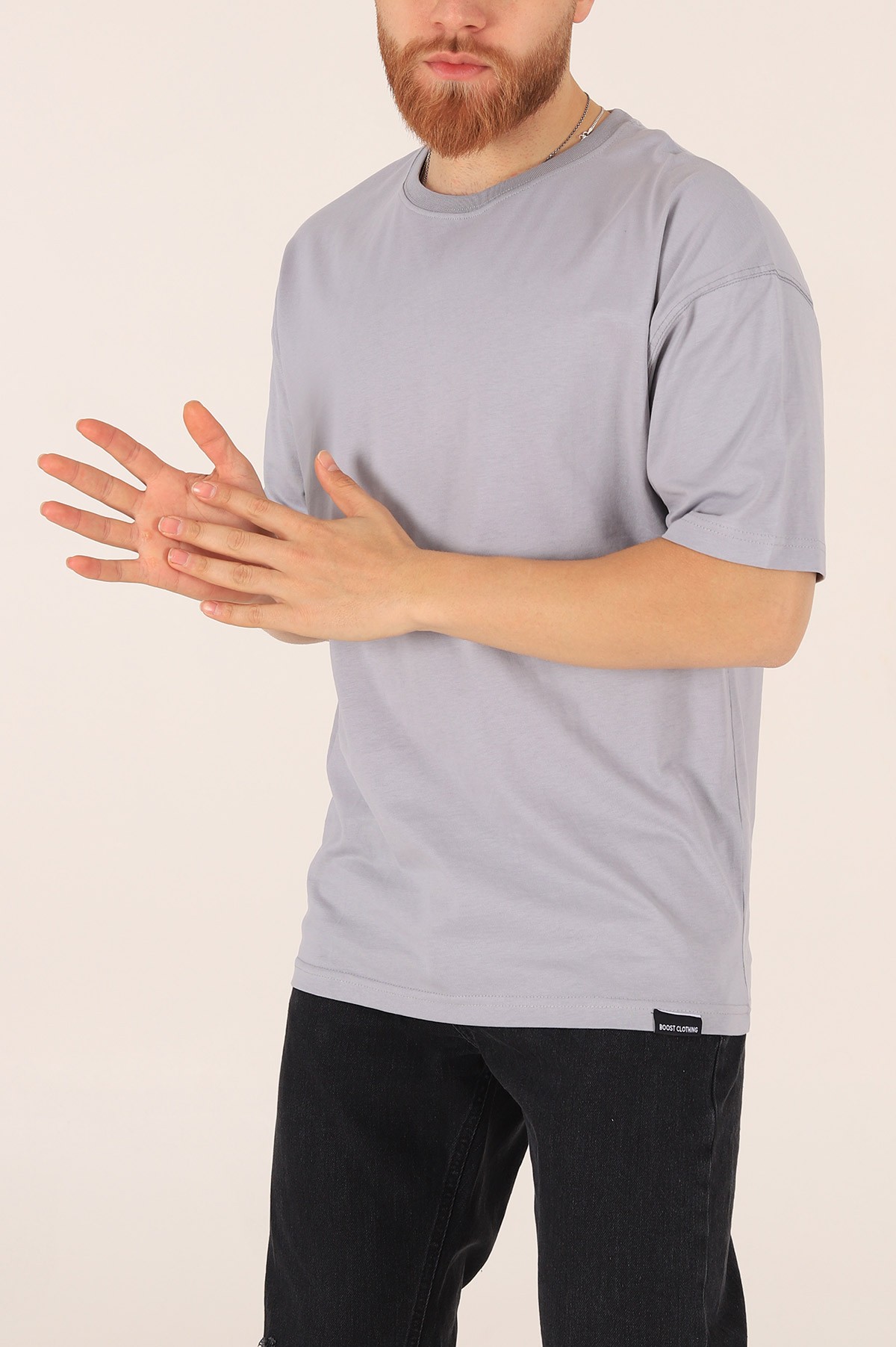 Gri Oversize Erkek Tişört 171000