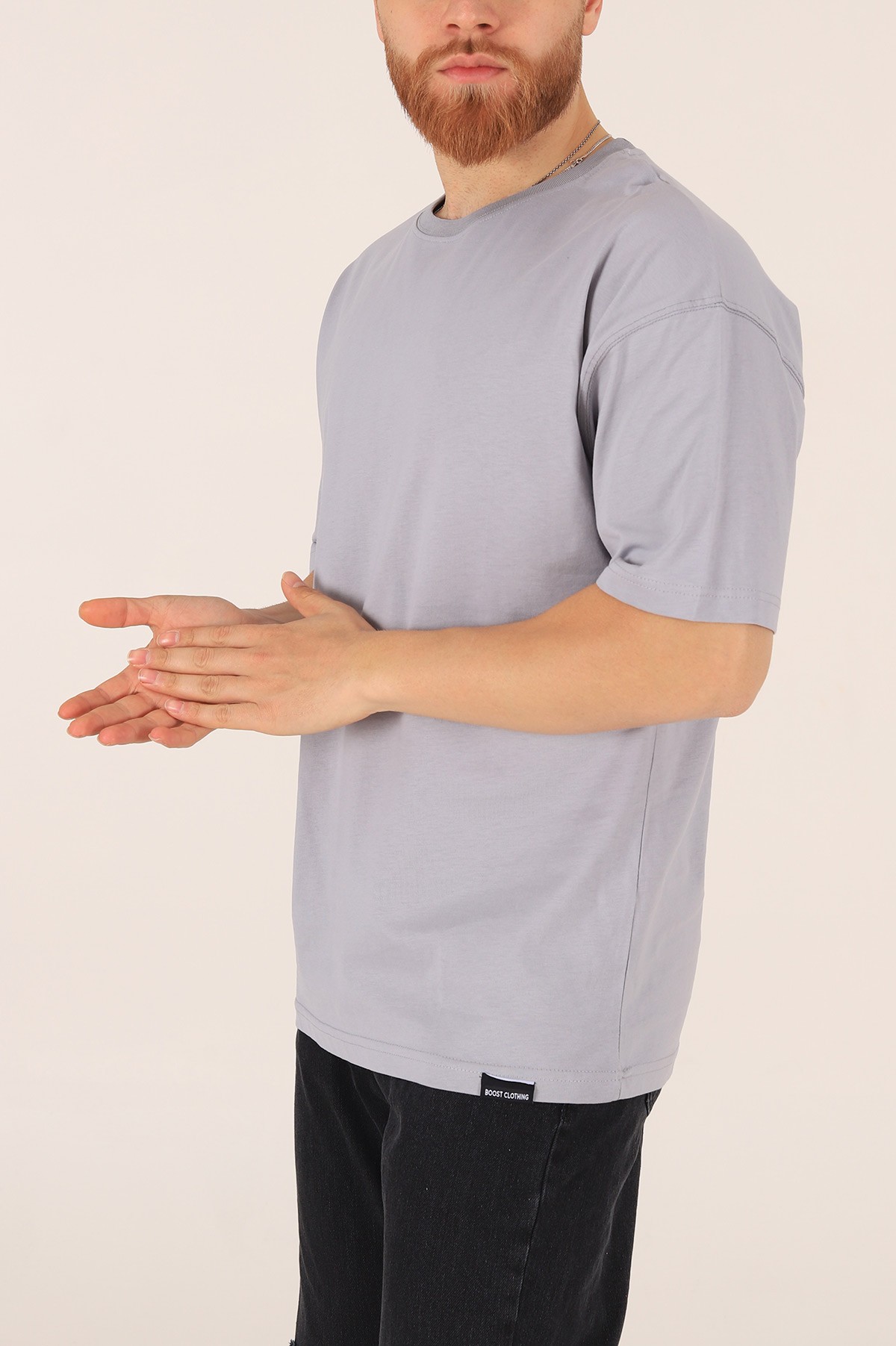 Gri Oversize Erkek Tişört 171000