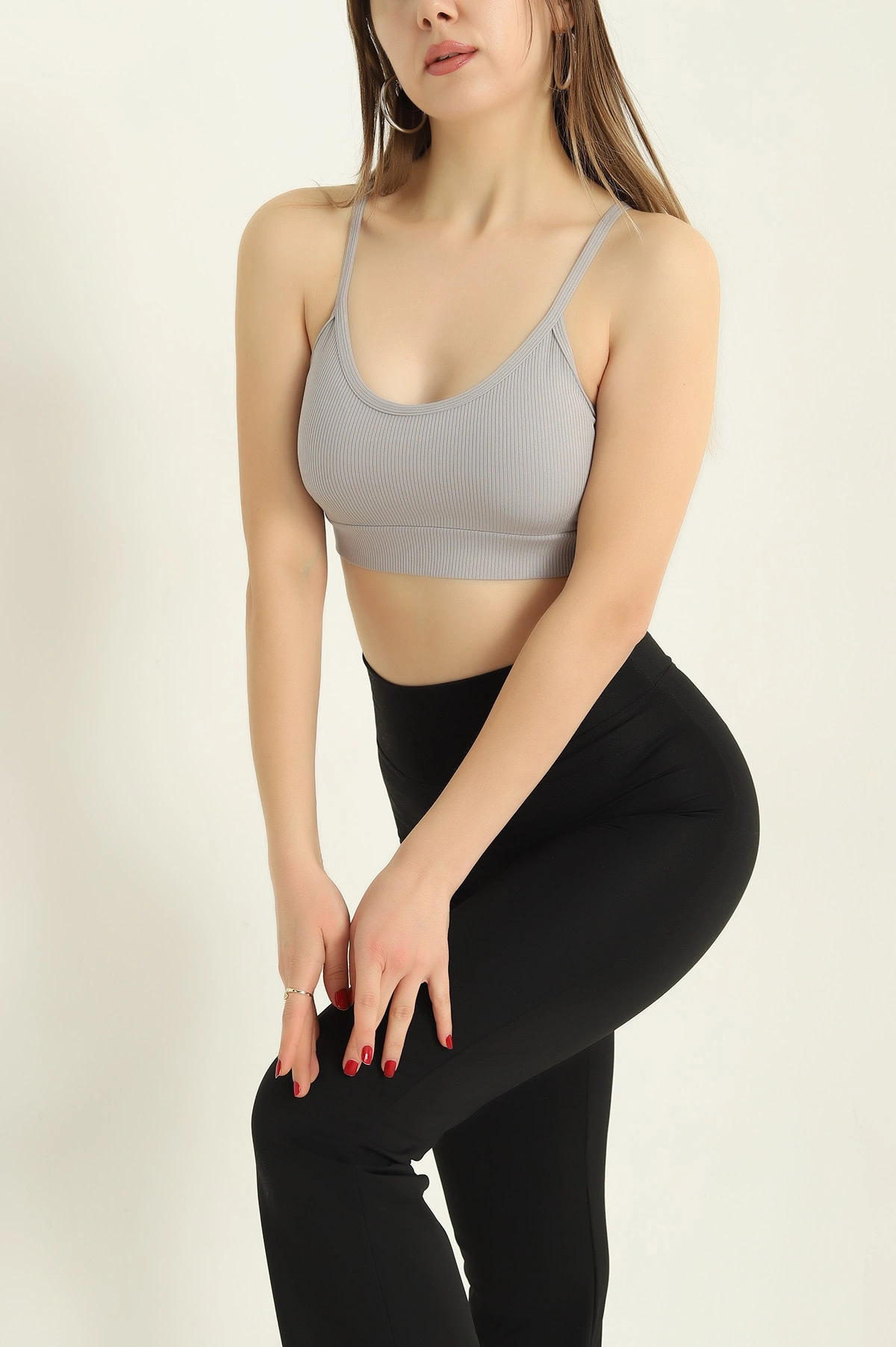 Gri Pedli Likralı Büstiyer 325731