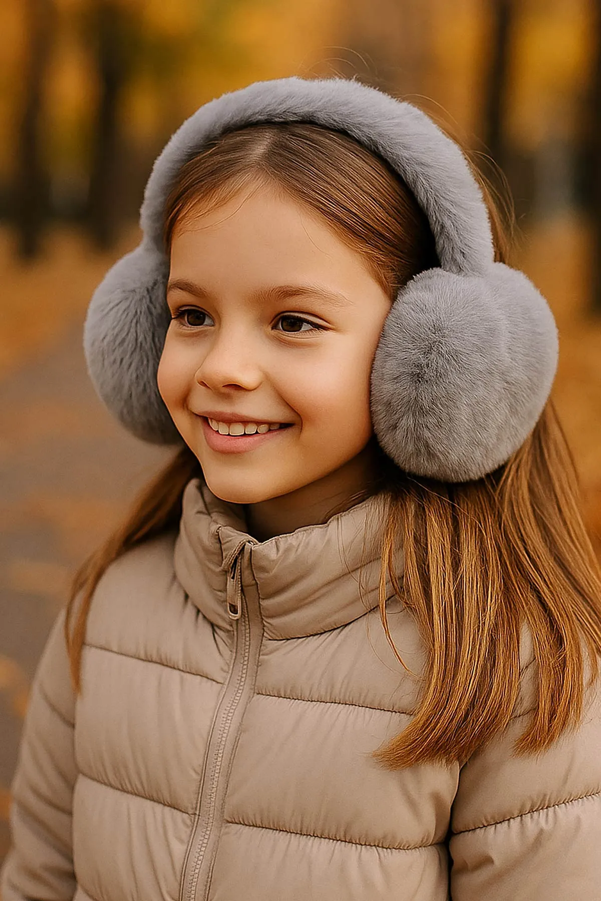 Gri Peluş Kulaklık 410734