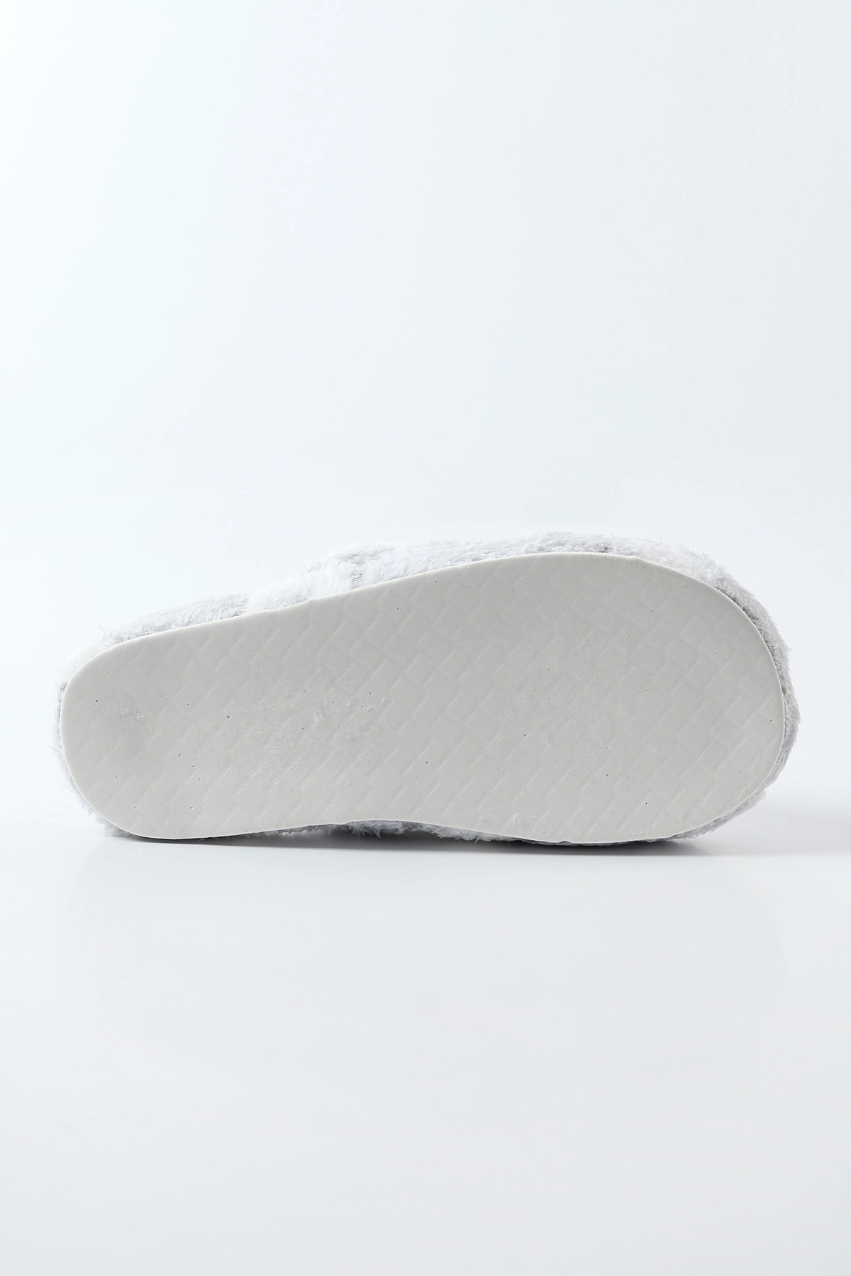 Gri Peluş Yıldız Tasarımlı Kadın Ev Terliği 490942