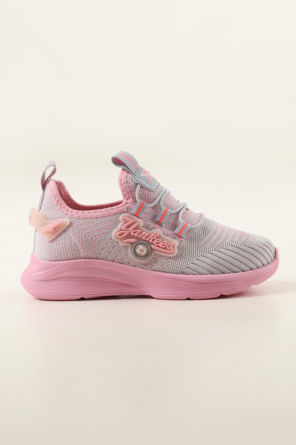 Gri Pembe (31-35 Filet) Triko Yamkees 23 Motifli Kız Çocuk Spor Ayakkabı 189228