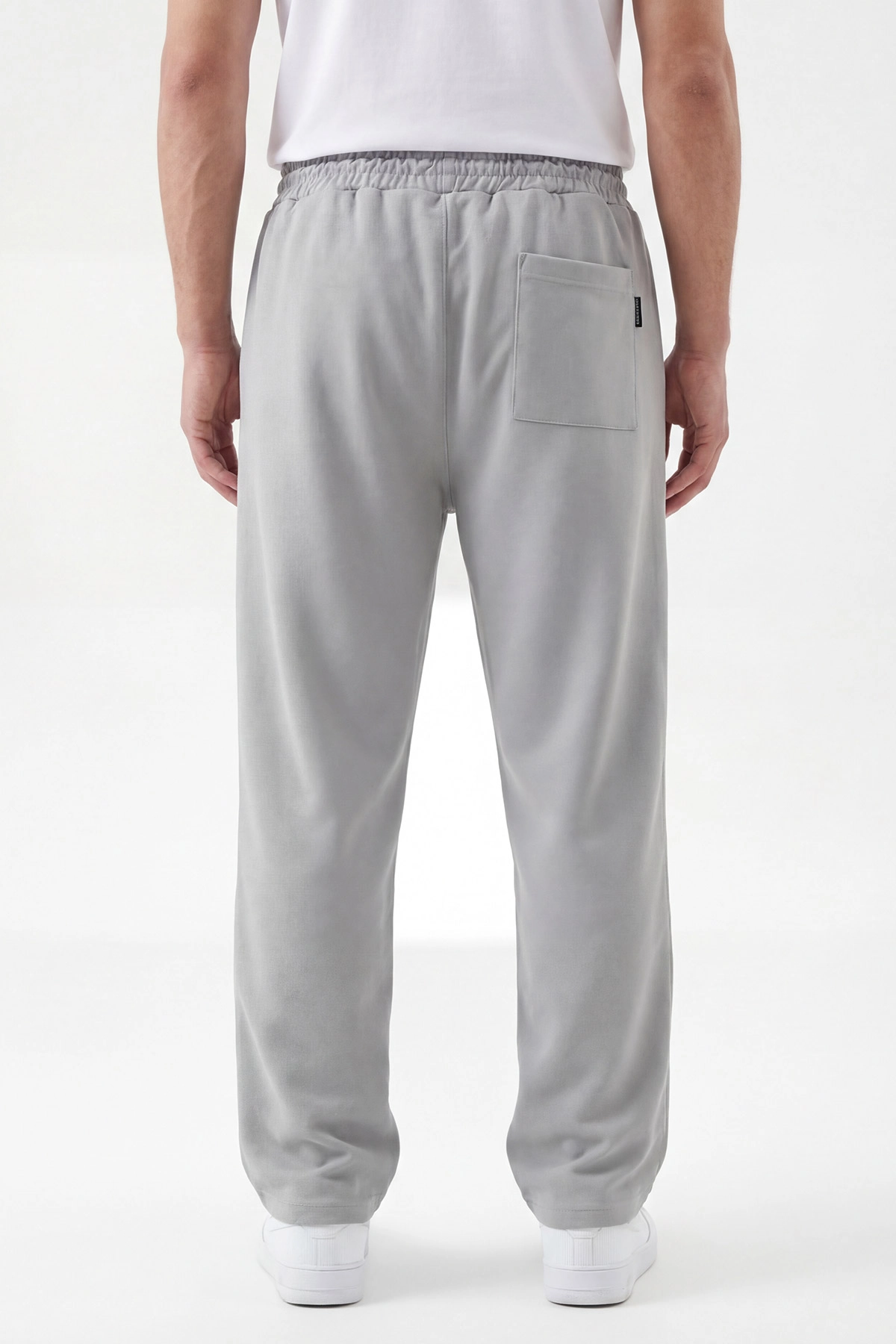 Gri Pike Kumaş Baggy Belden Bağlamalı Erkek Pantolon 442079