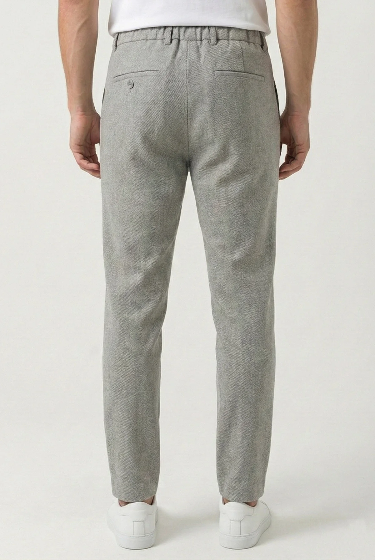 Gri Regular Fit Bel Lastikli Erkek Pantolon 421715