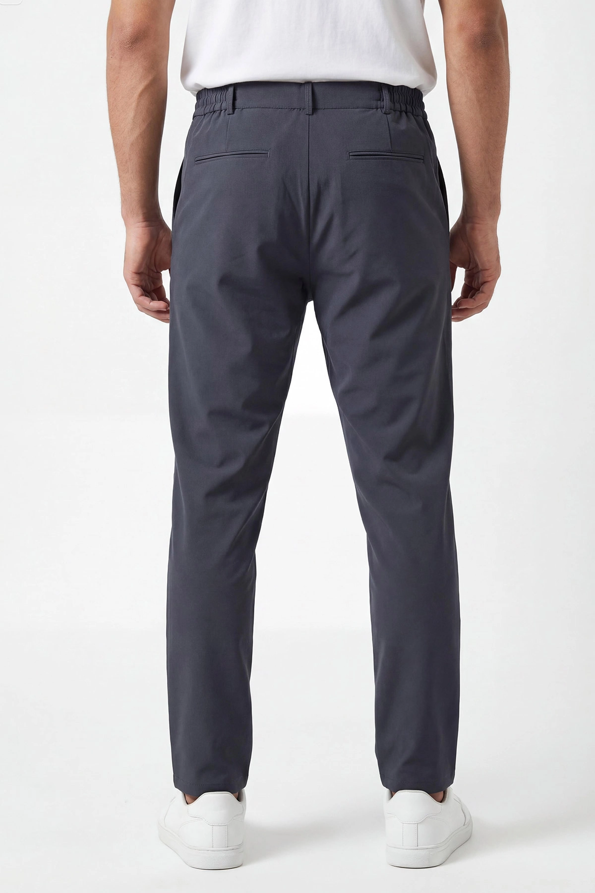 Gri Regular Fit Beli Lastikli Erkek Pantolon 430623