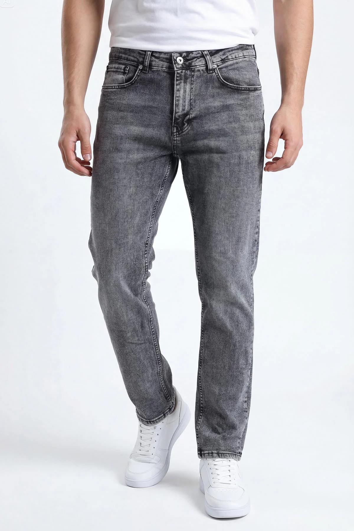 Gri Regular Fit Erkek Kot Pantolon 430896