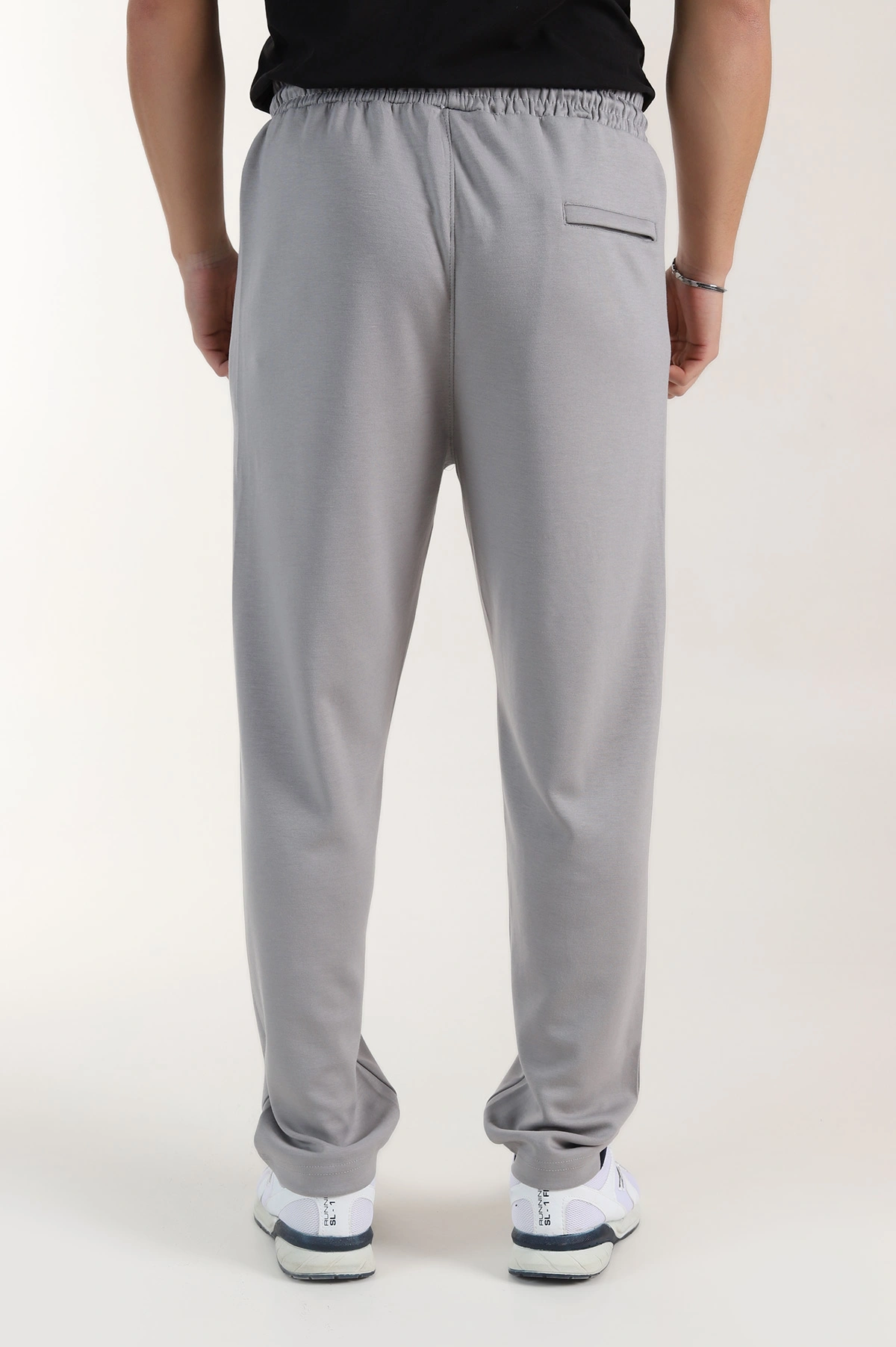 Gri Relaxed Fit Oysho Kumaş Fermuarlı Cepli Erkek Eşofman Altı 402206
