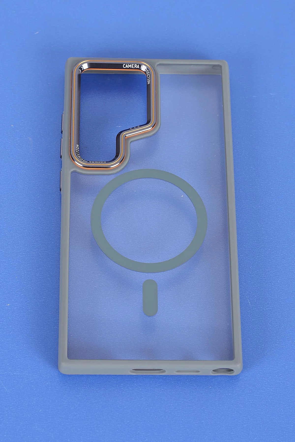 Gri Samsung S24 Ultra Uyumlu Orbit Serisi Kamera Korumalı Magsafe Sert Silikon Telefon Kılıfı 404214