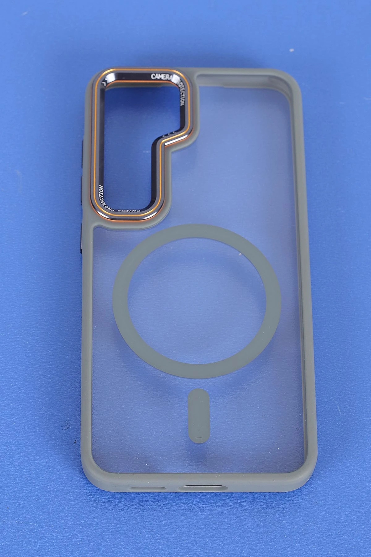 Gri Samsung S24 Uyumlu Orbit Serisi Kamera Korumalı Magsafe Sert Silikon Telefon Kılıfı 404208